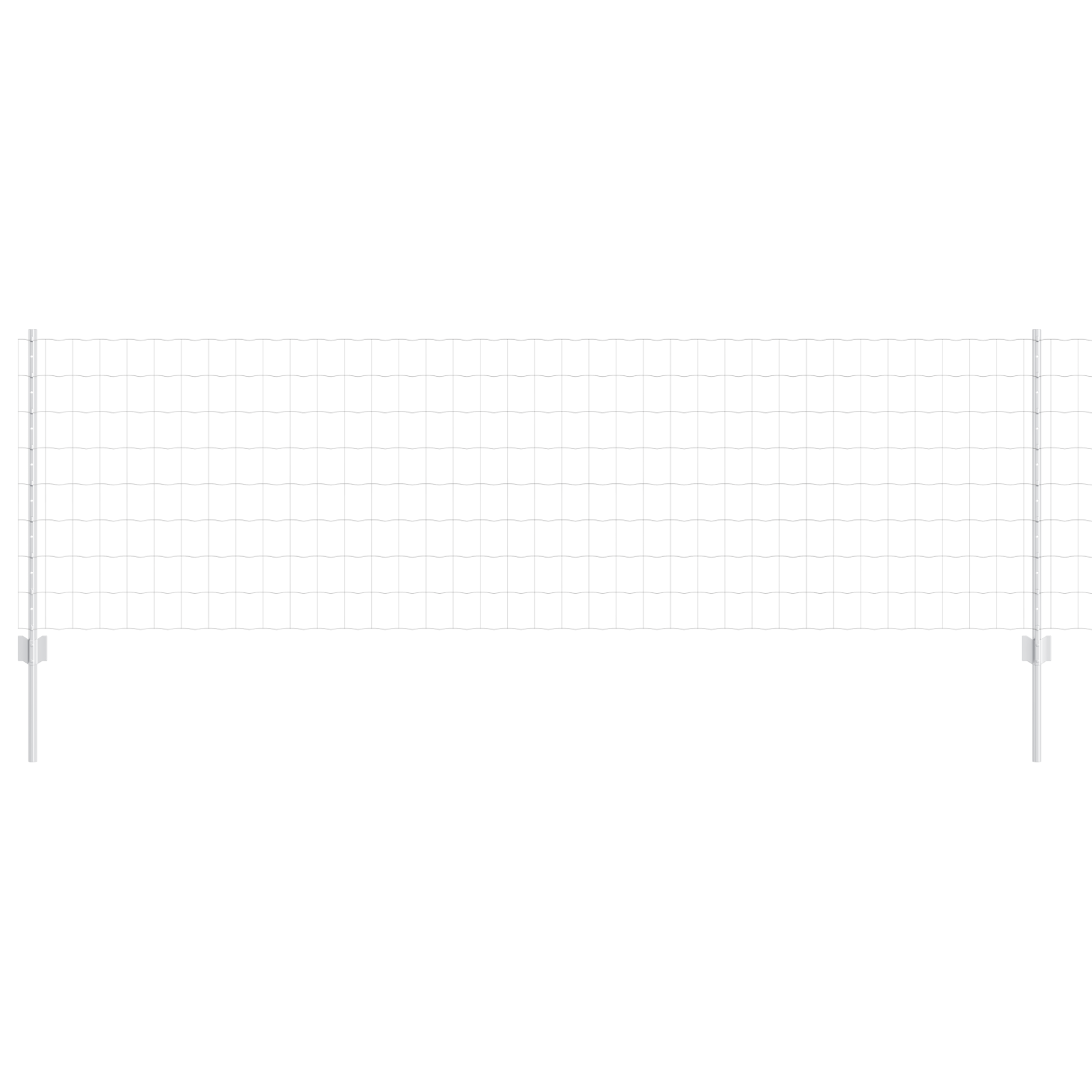 Euro Fence with 11 U Posts Silver 0,8x25 m Steel - Image 2