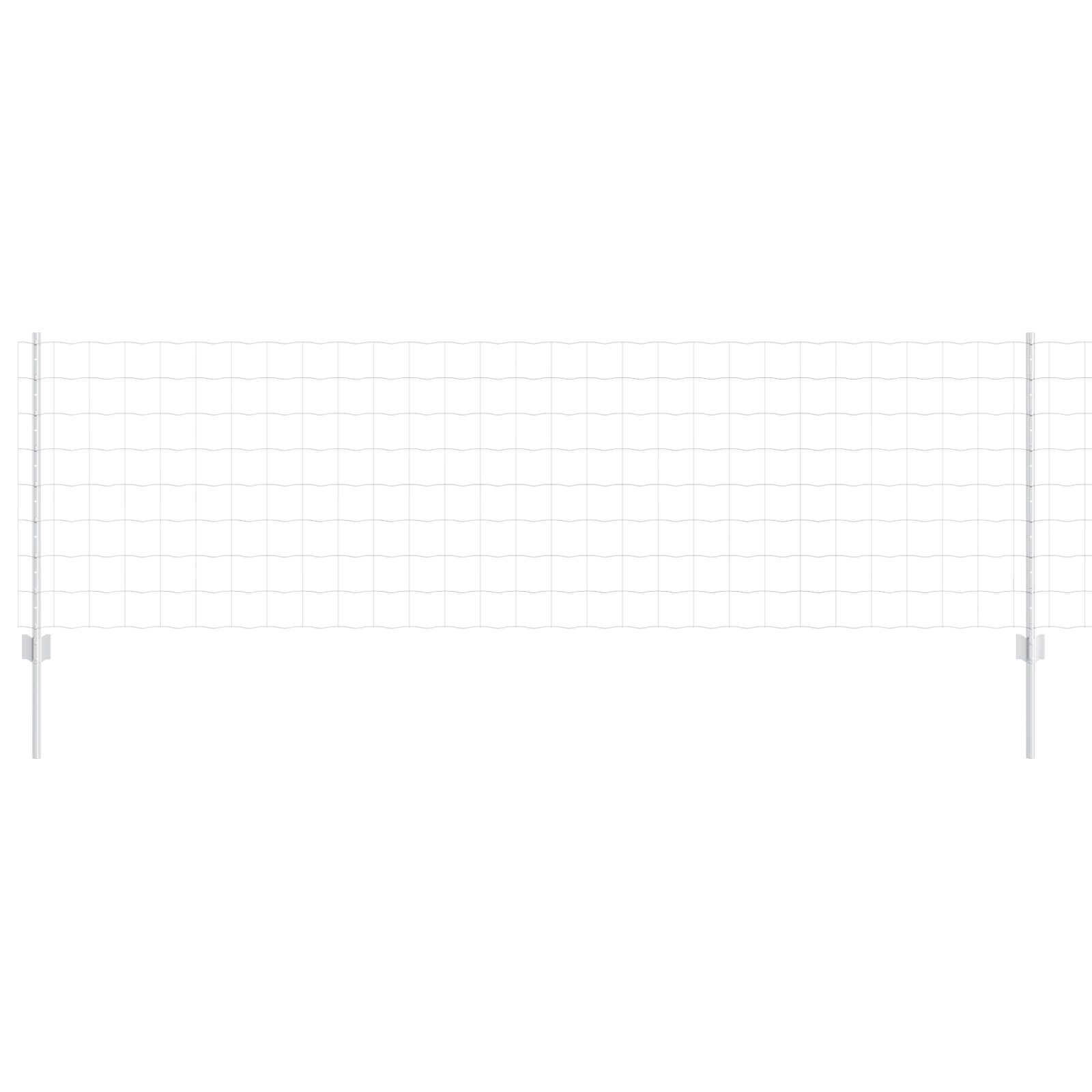 Euro Fence with 11 U Posts Silver 0,8x25 m Steel - Image 2