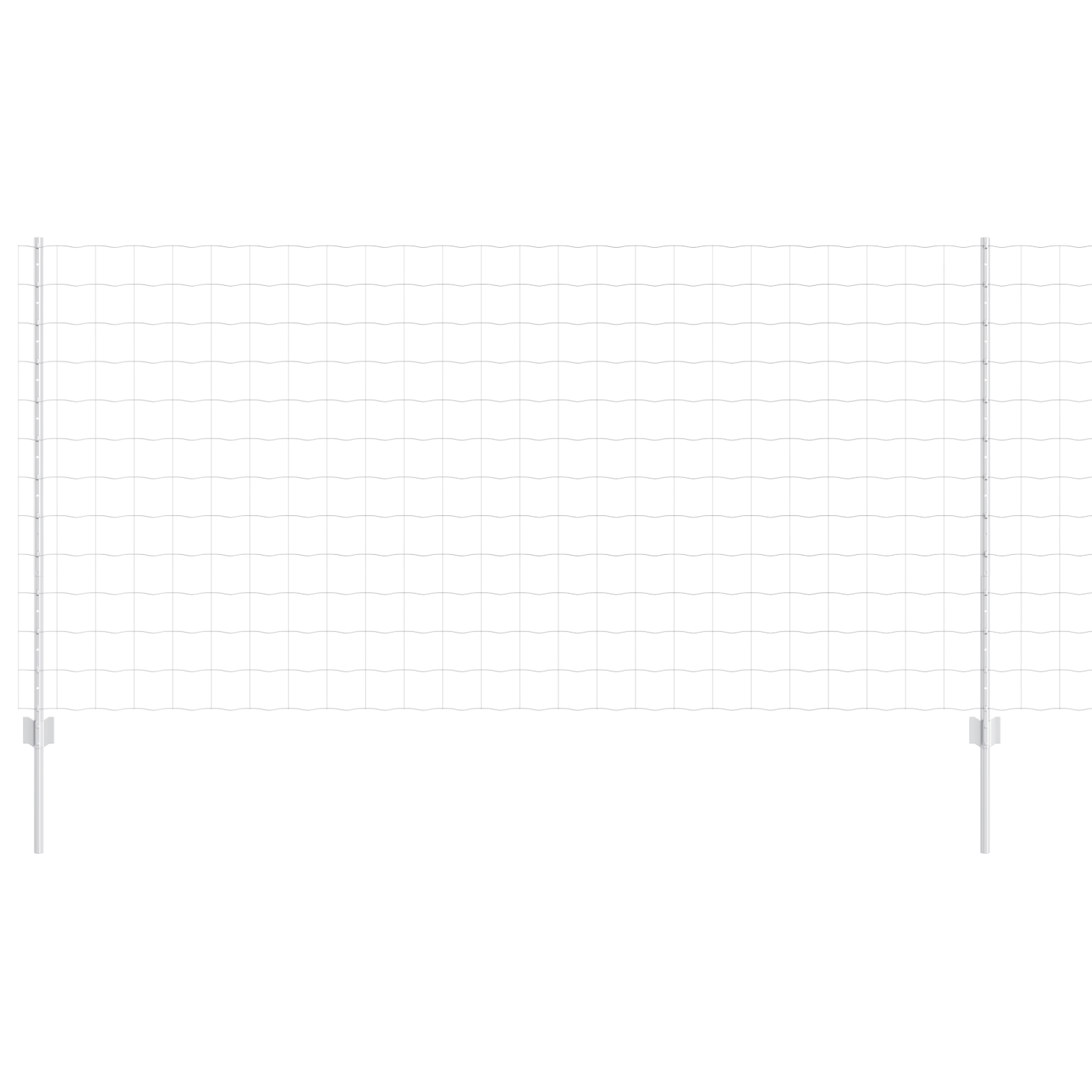 Euro Fence with 22 U Posts Silver 1,2x25 m Steel - Image 2