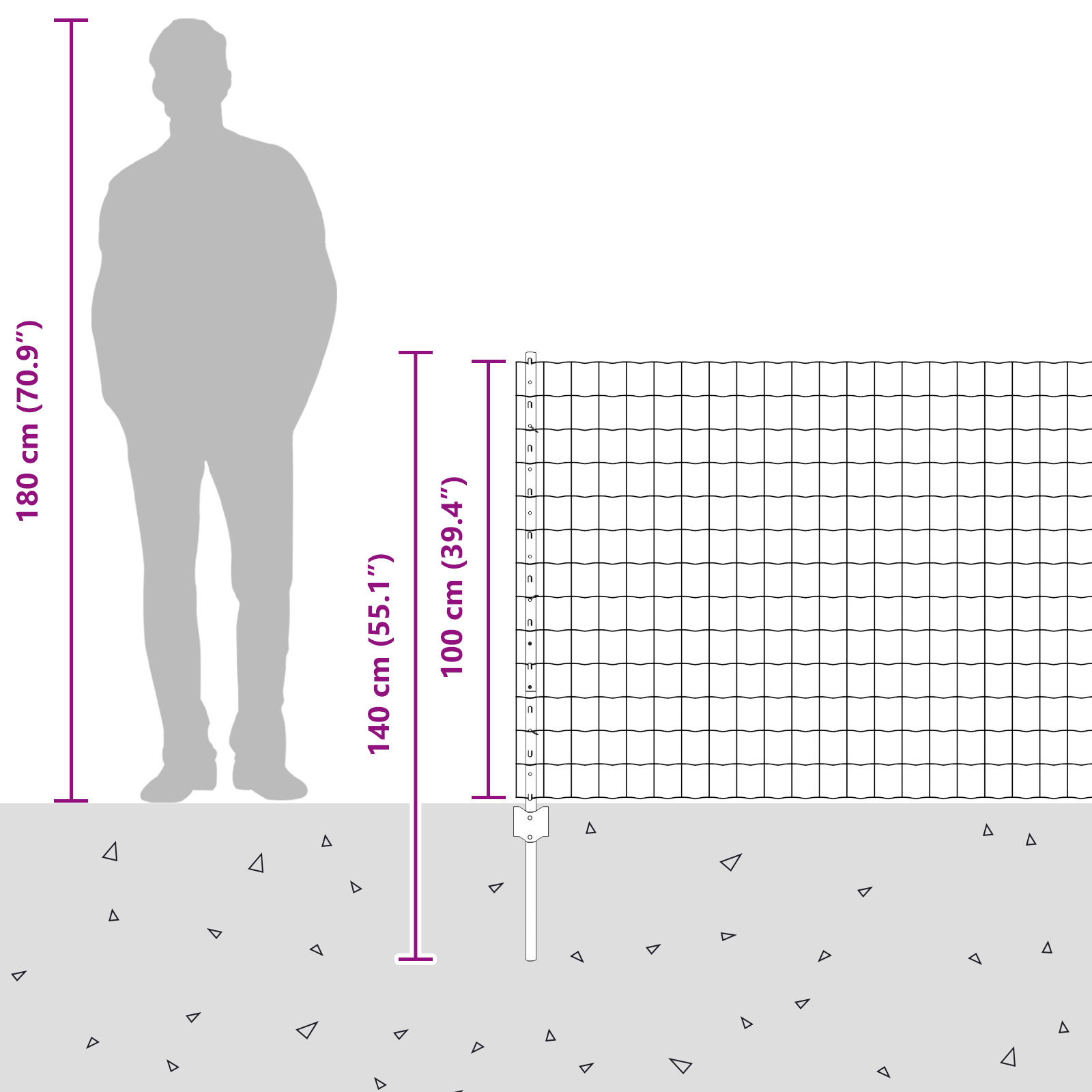 Euro Fence with 10 U Posts Silver 1x10 m Steel - Image 11