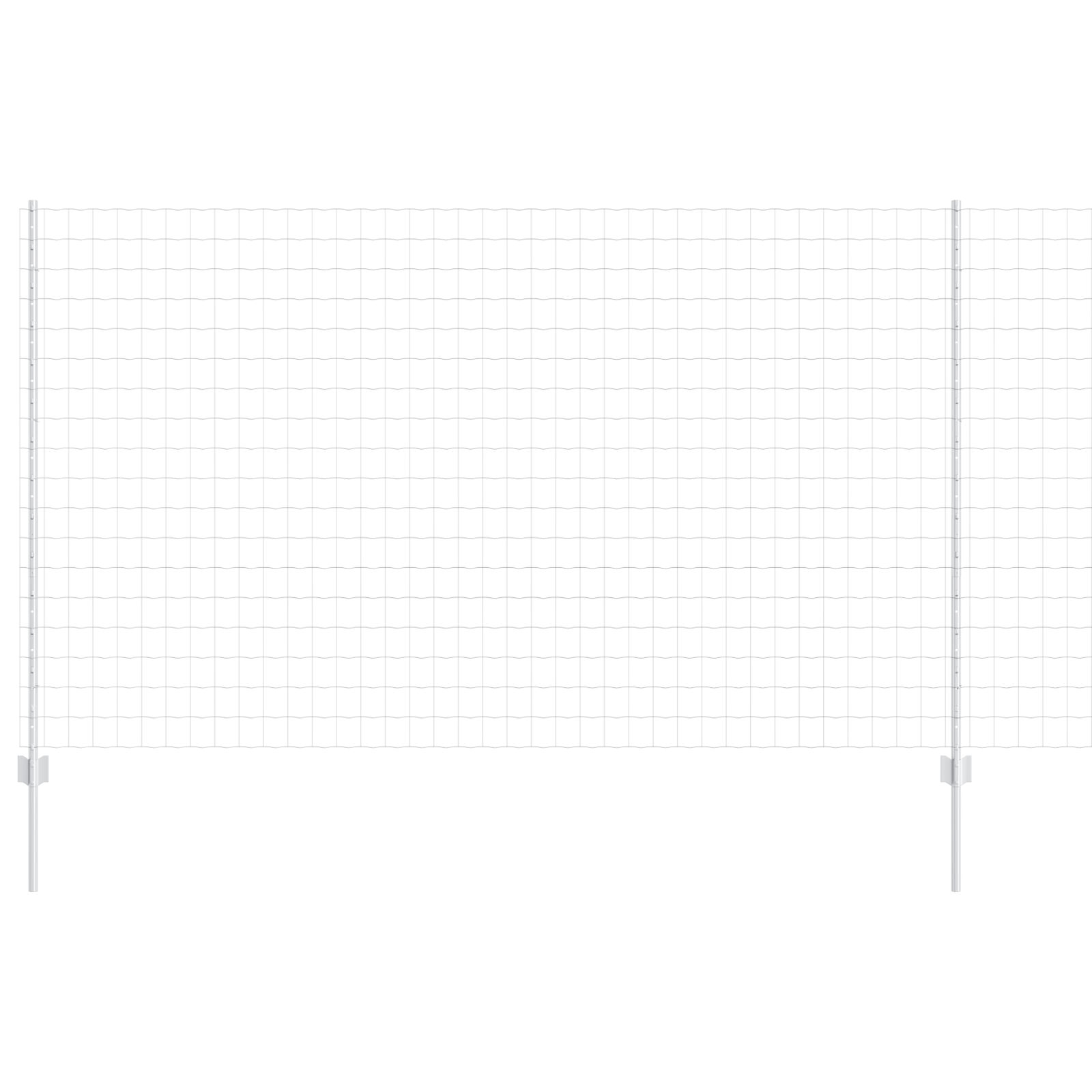 Euro Fence with 10 U Posts Silver 1,4x10 m Steel - Image 2