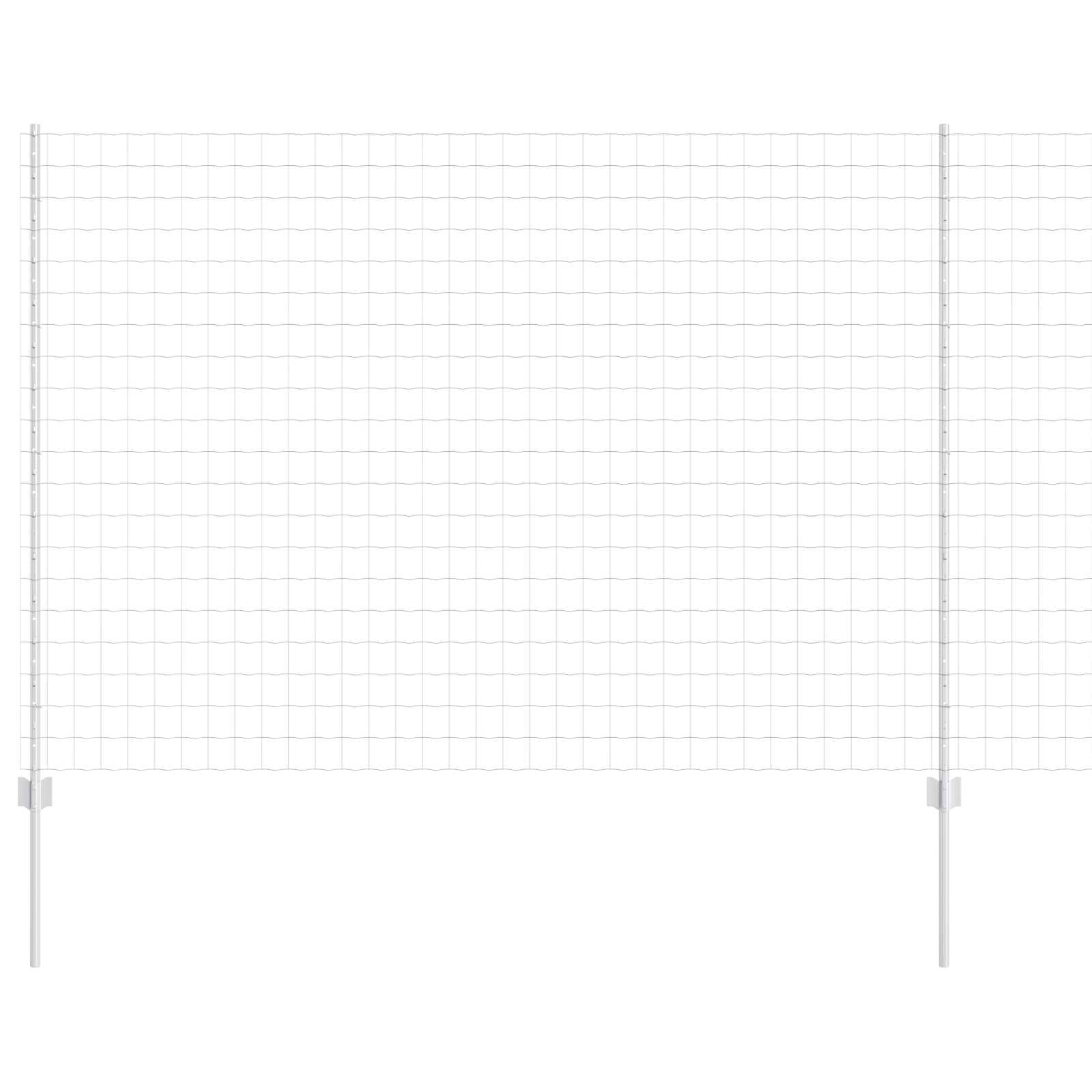 Euro Fence with 10 U Posts Silver 1,6x10 m Steel - Image 2