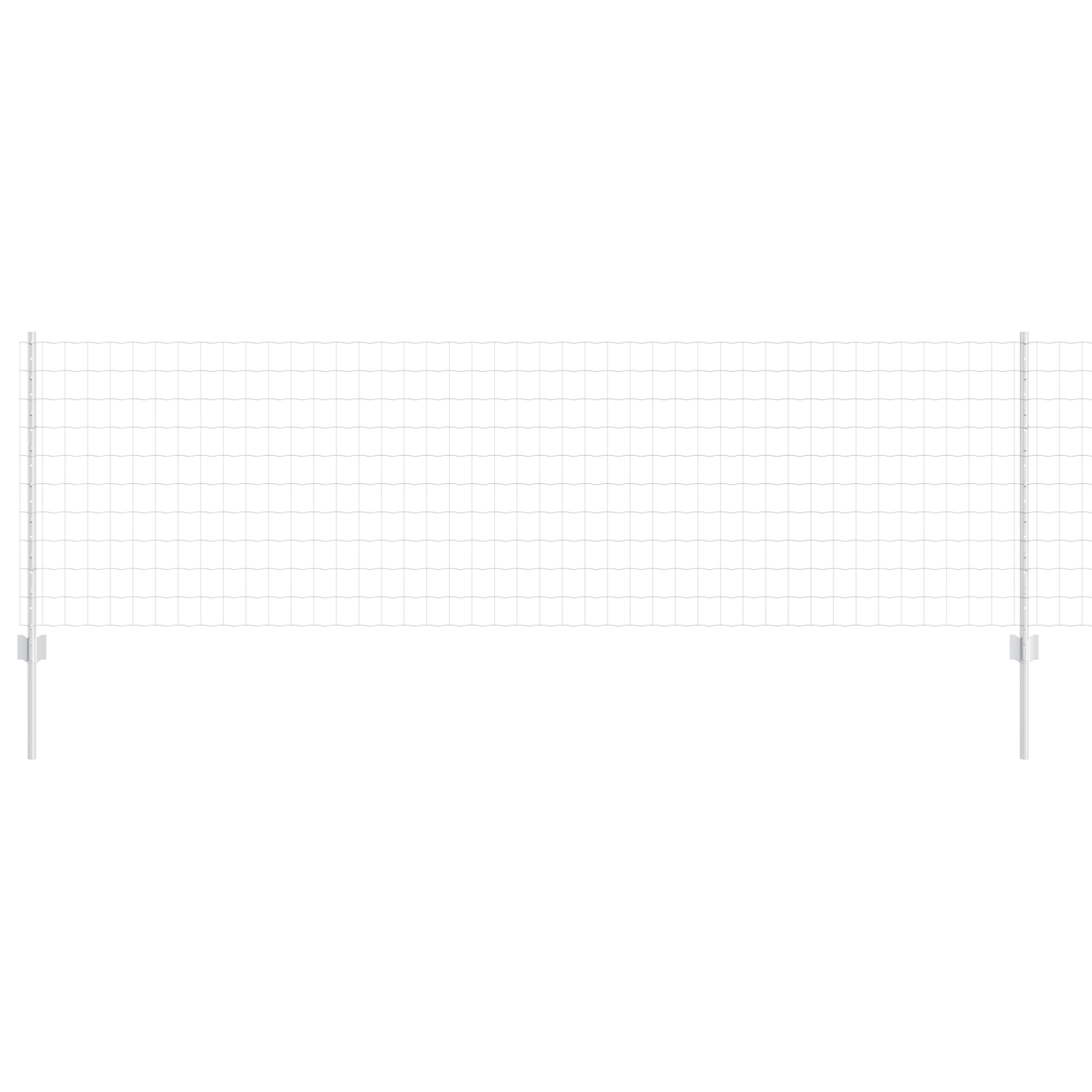 Euro Fence with 11 U Posts Silver 0,8x25 m Steel - Image 2