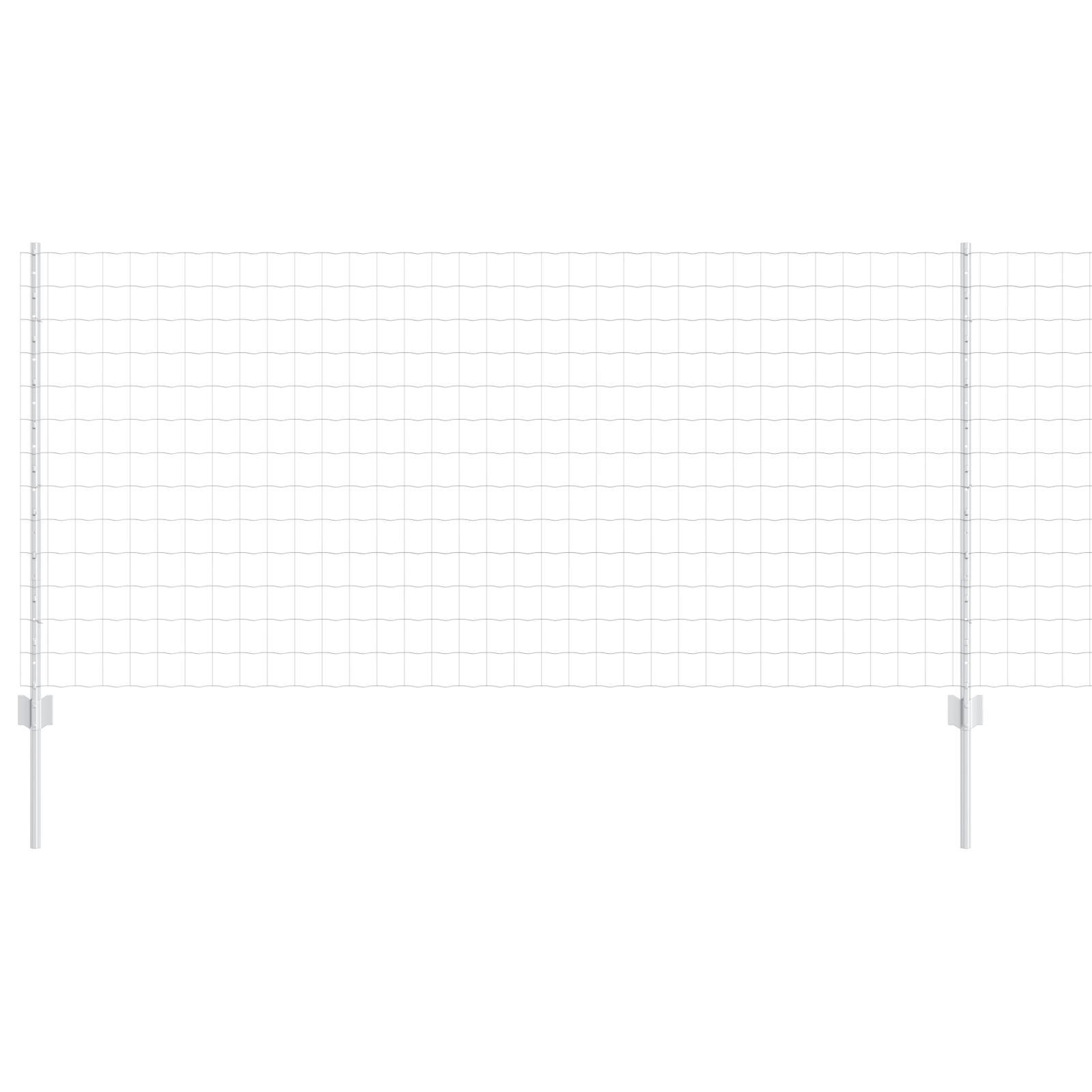 Euro Fence with 22 U Posts Silver 1x25 m Steel - Image 2