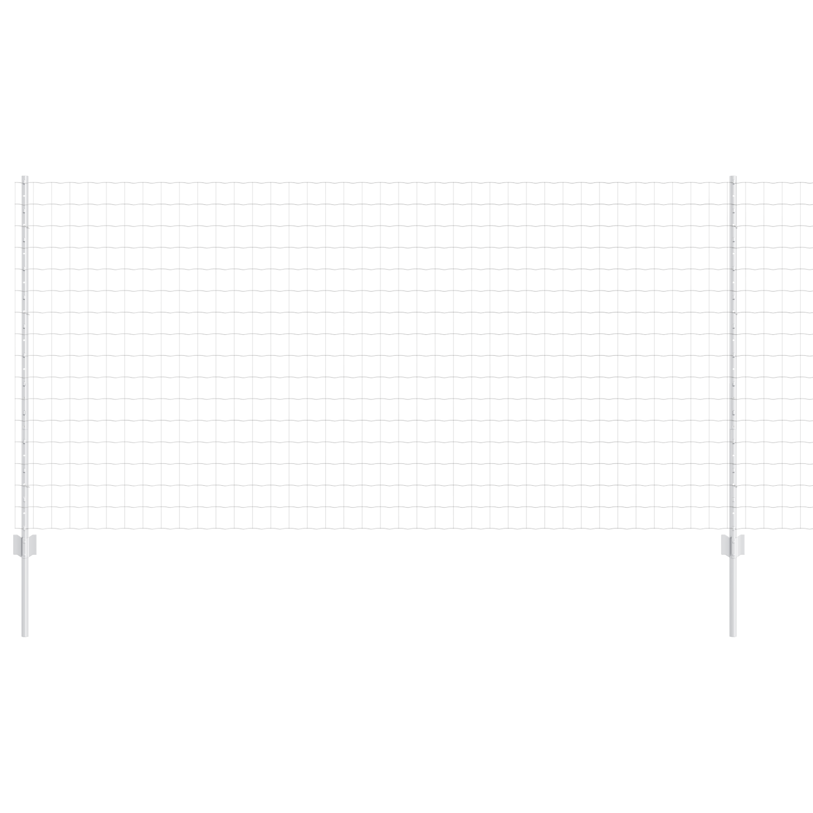 Euro Fence with 22 U Posts Silver 1,2x25 m Steel - Image 2