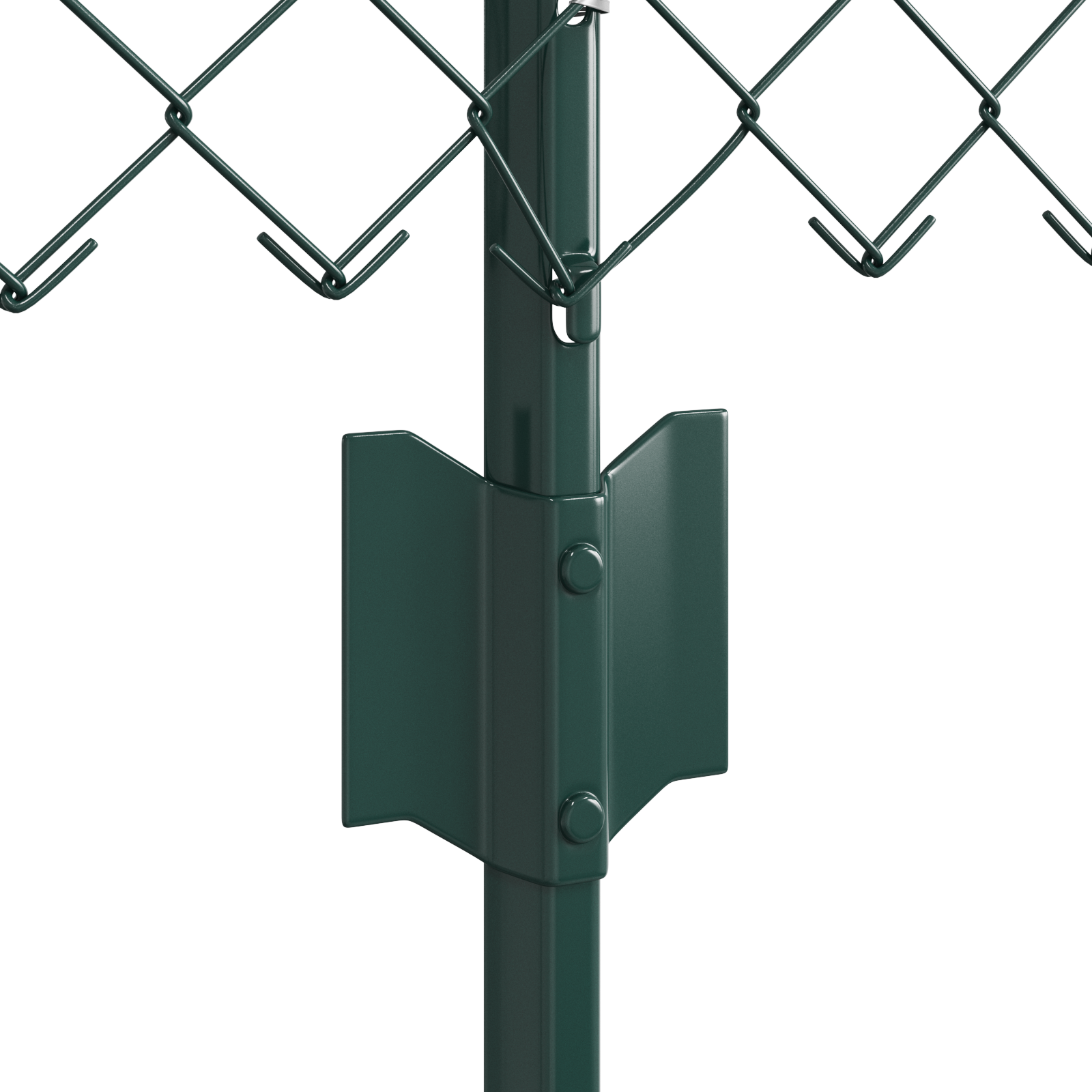 Chain Link Fence with 10 U Posts Green 0.4x10 m Steel - Image 6
