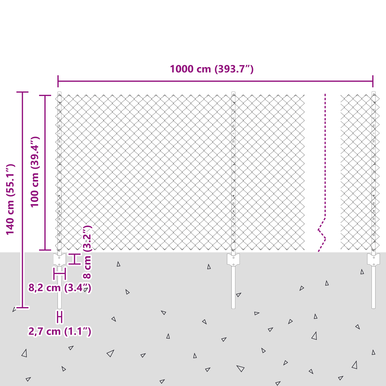 Chain Link Fence with 10 U Posts Green 1x10 m Steel - Image 11