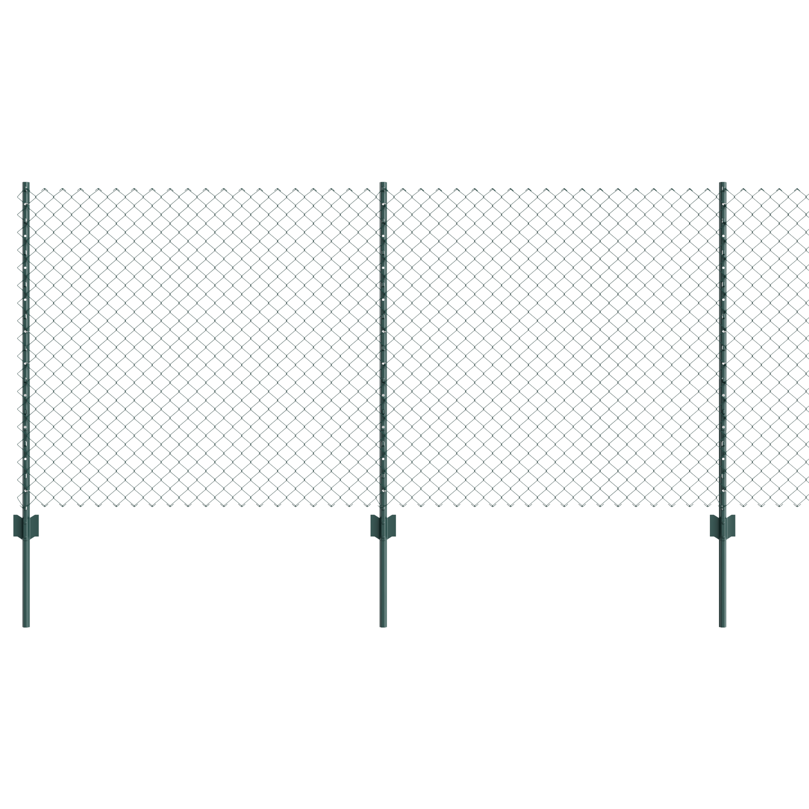 Chain Link Fence with 22 U Posts Green 1x25 m Steel - Image 2