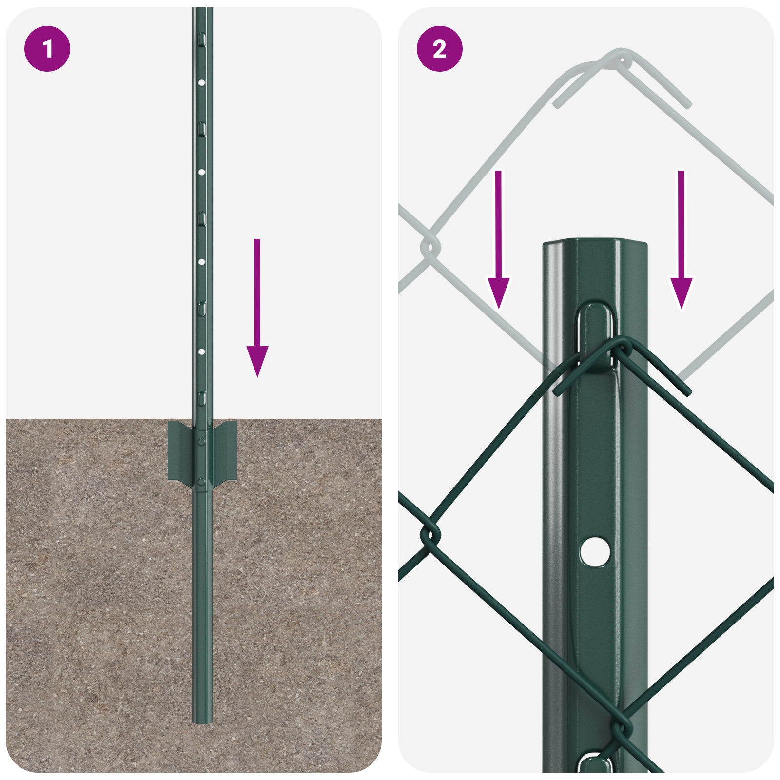 Chain Link Fence with 22 U Posts Green 0.6x25 m Steel - Image 9