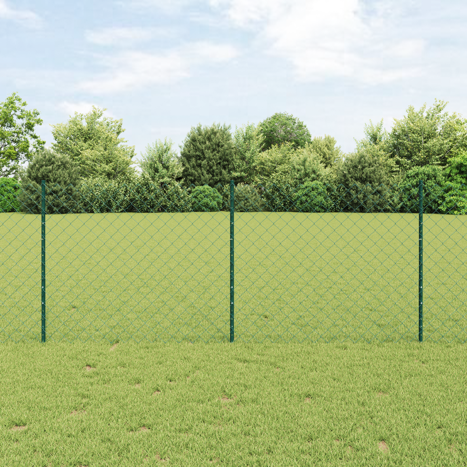 Thumbnail - vidaXL Gartenzaunset Set aus 2 Grün Verzinkter Stahl Standard Robust