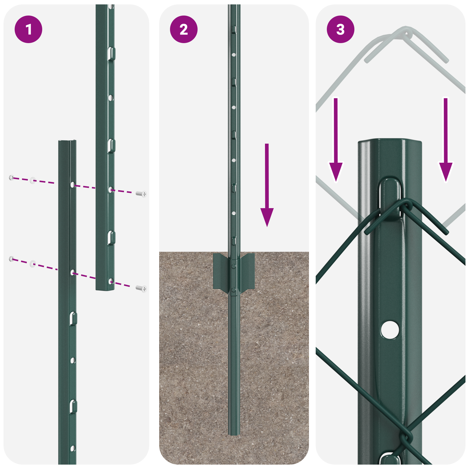 Chain Link Fence with 22 U Posts Green 1.6x25 m Steel - Image 10