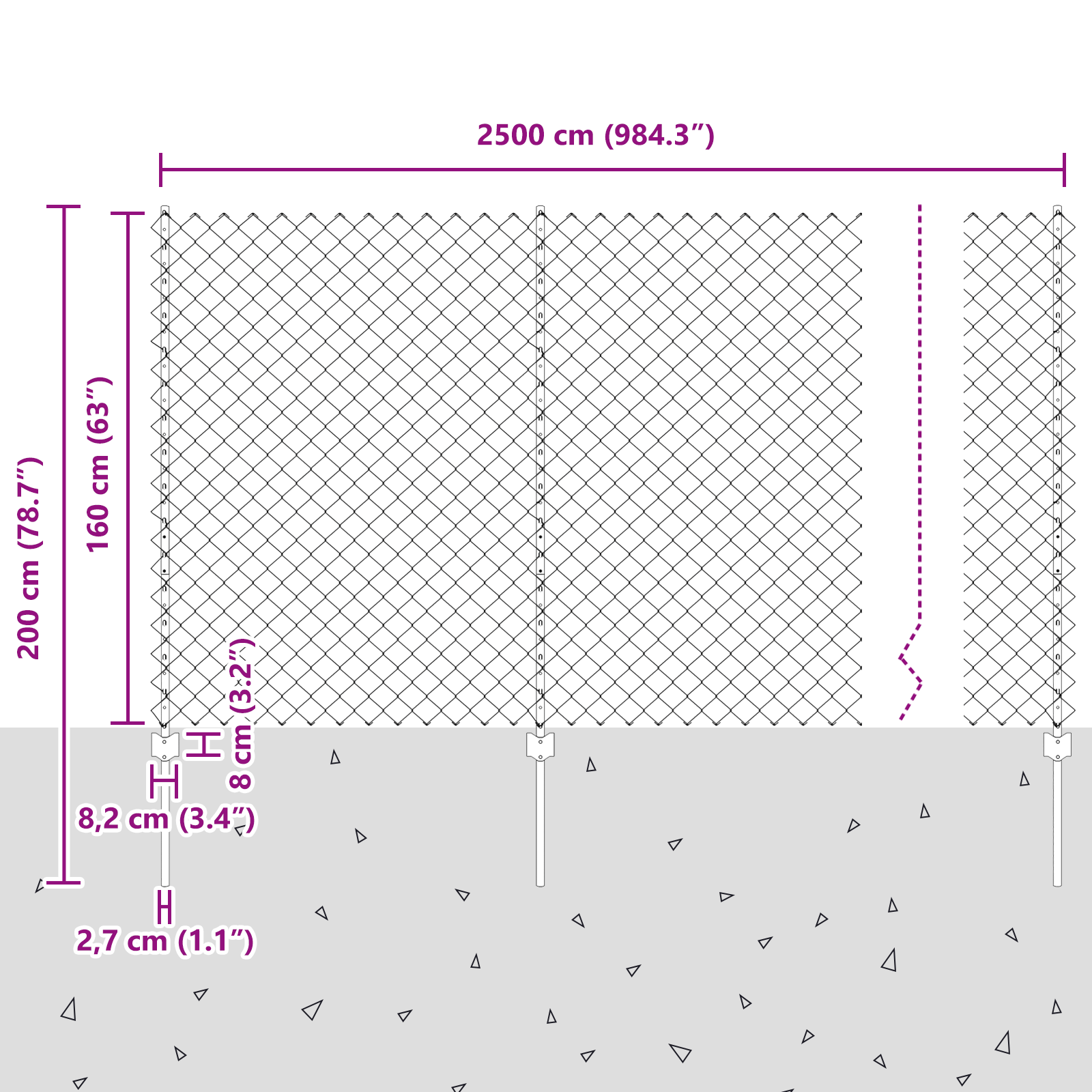 Chain Link Fence with 22 U Posts Green 1.6x25 m Steel - Image 11