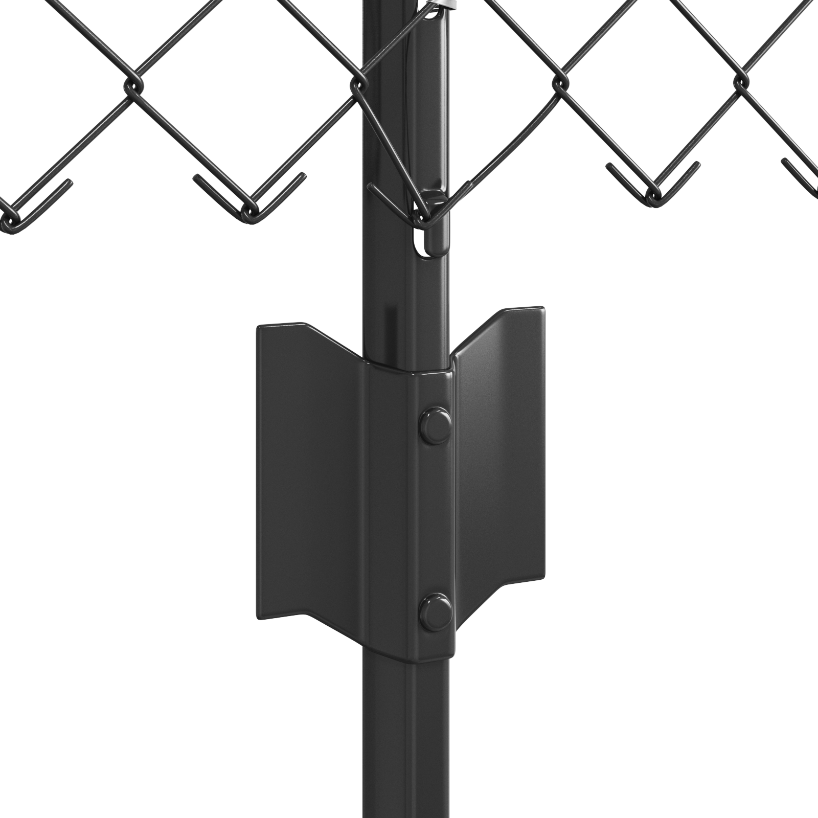Chain Link Fence with 22 U Posts Grey 0.4x25 m Steel - Image 6