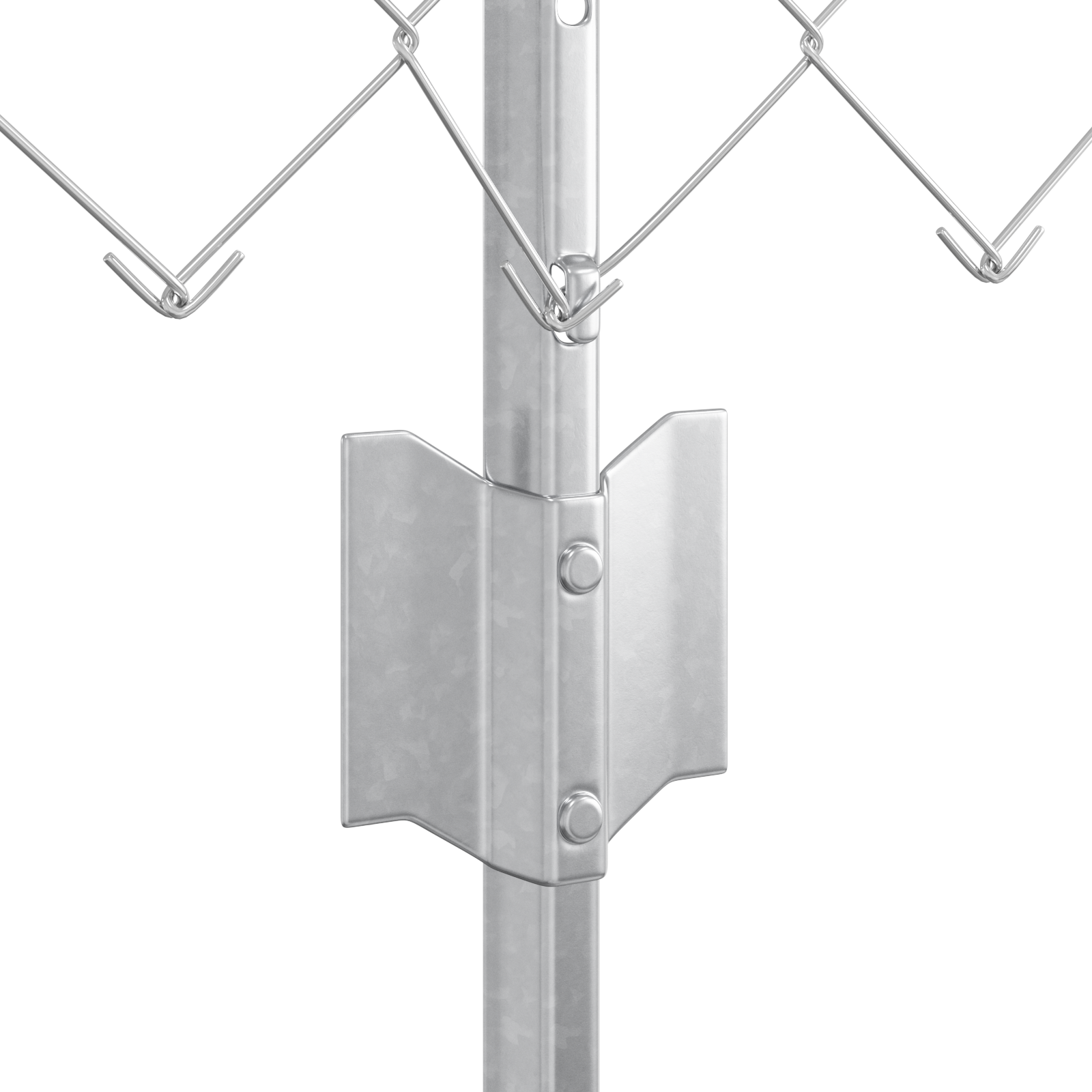 Chain Link Fence with 10 U Posts Silver 0.4x10 m Steel - Image 6