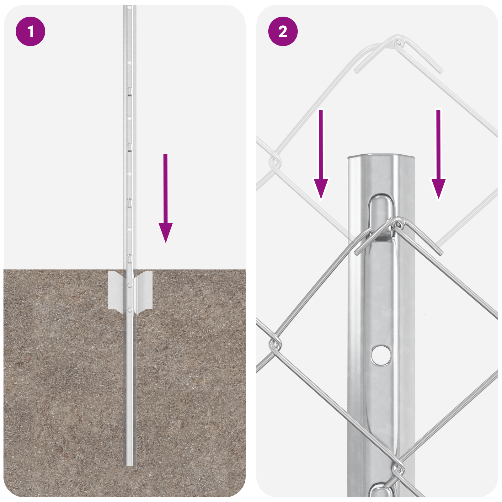 Chain Link Fence with 22 U Posts Silver 0.4x25 m Steel - Image 9