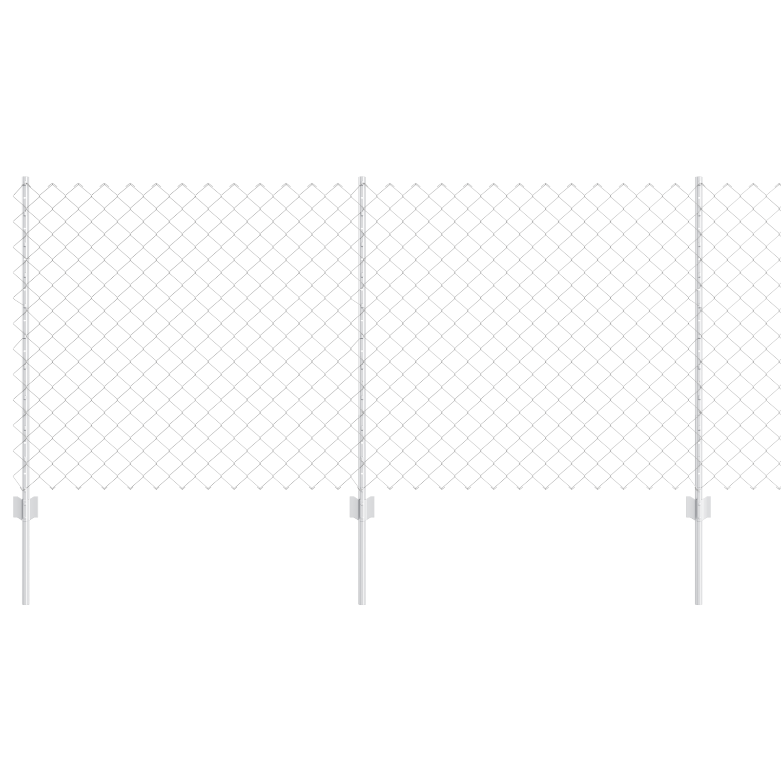 Garden Fence Set Set of 2 Galvanised steel 25 x 1 m Durable - Image 2