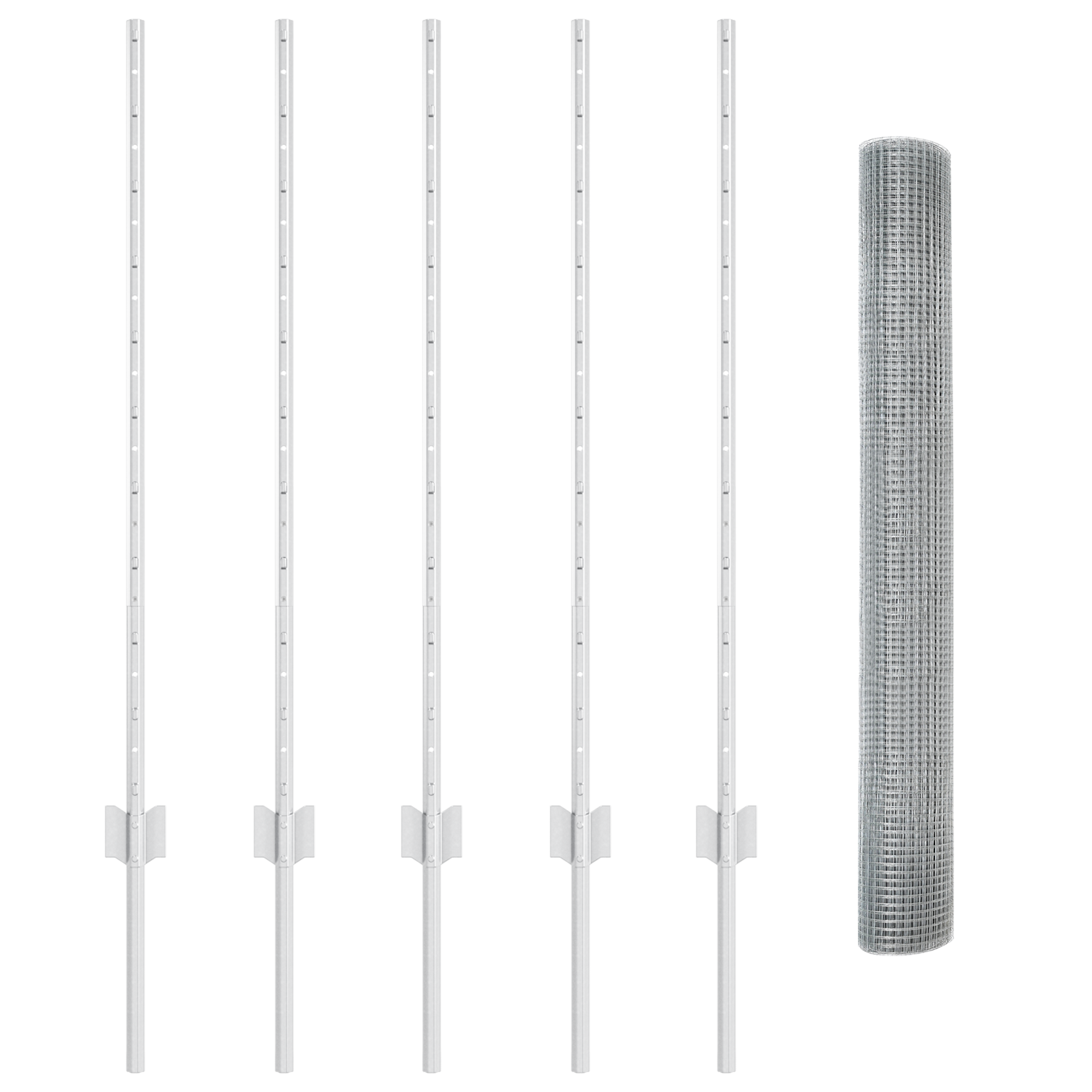 Garden Fence Set Set of 2 Galvanised steel 10 x 1 m Durable - Image 4