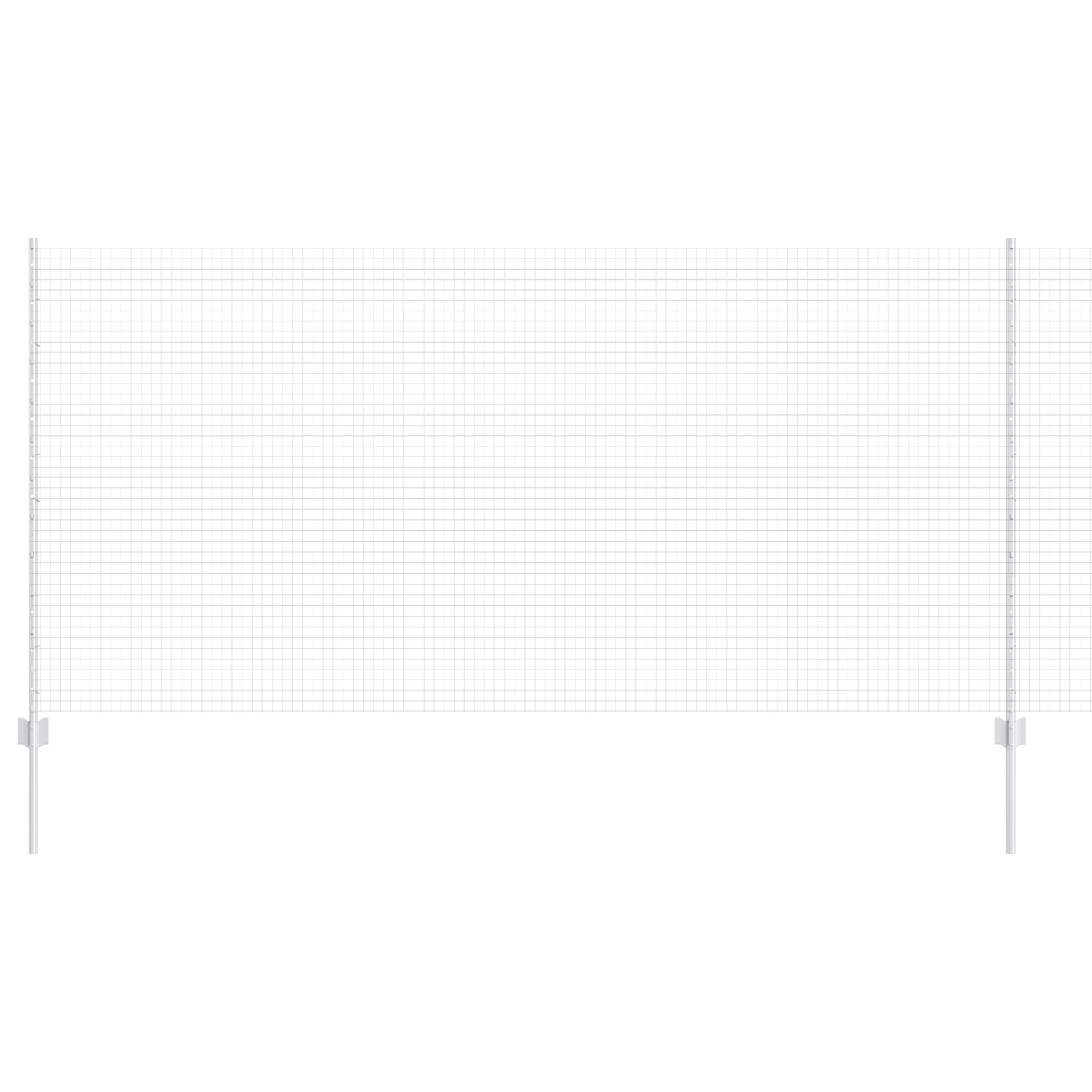 Welded Wire Fence with 10 U Posts Silver 1.2x10 m Steel - Image 2