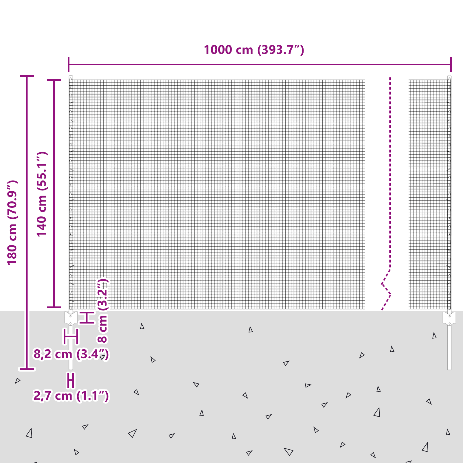 Welded Wire Fence with 10 U Posts Silver 1.4x10 m Steel - Image 11