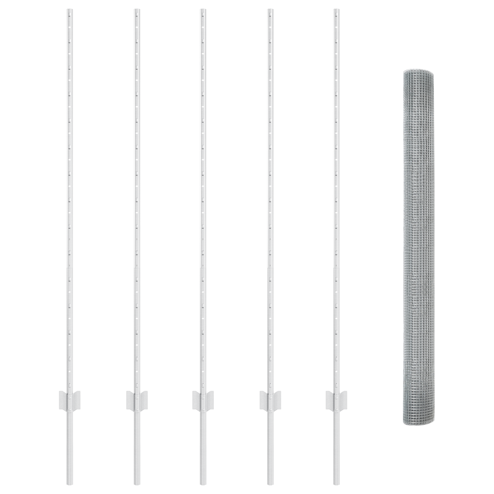 Welded Wire Fence with 10 U Posts Silver 1.4x10 m Steel - Image 4