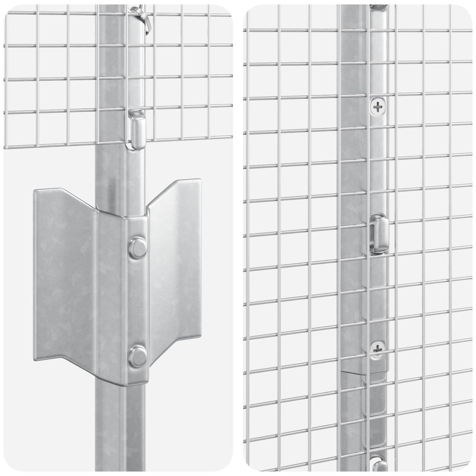 Welded Wire Fence with 10 U Posts Silver 1.6x10 m Steel - Image 7