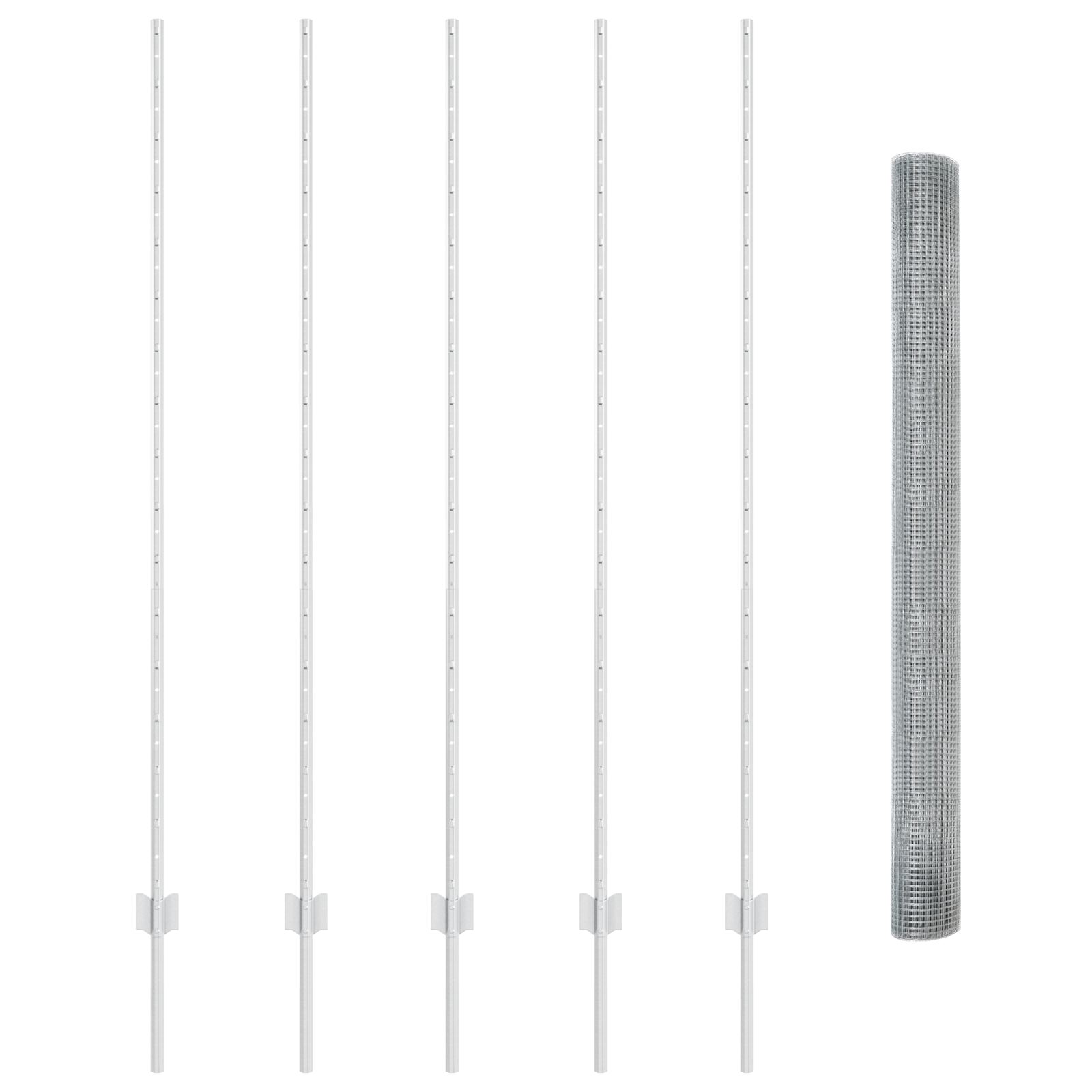Welded Wire Fence with 10 U Posts Silver 1.6x10 m Steel - Image 4