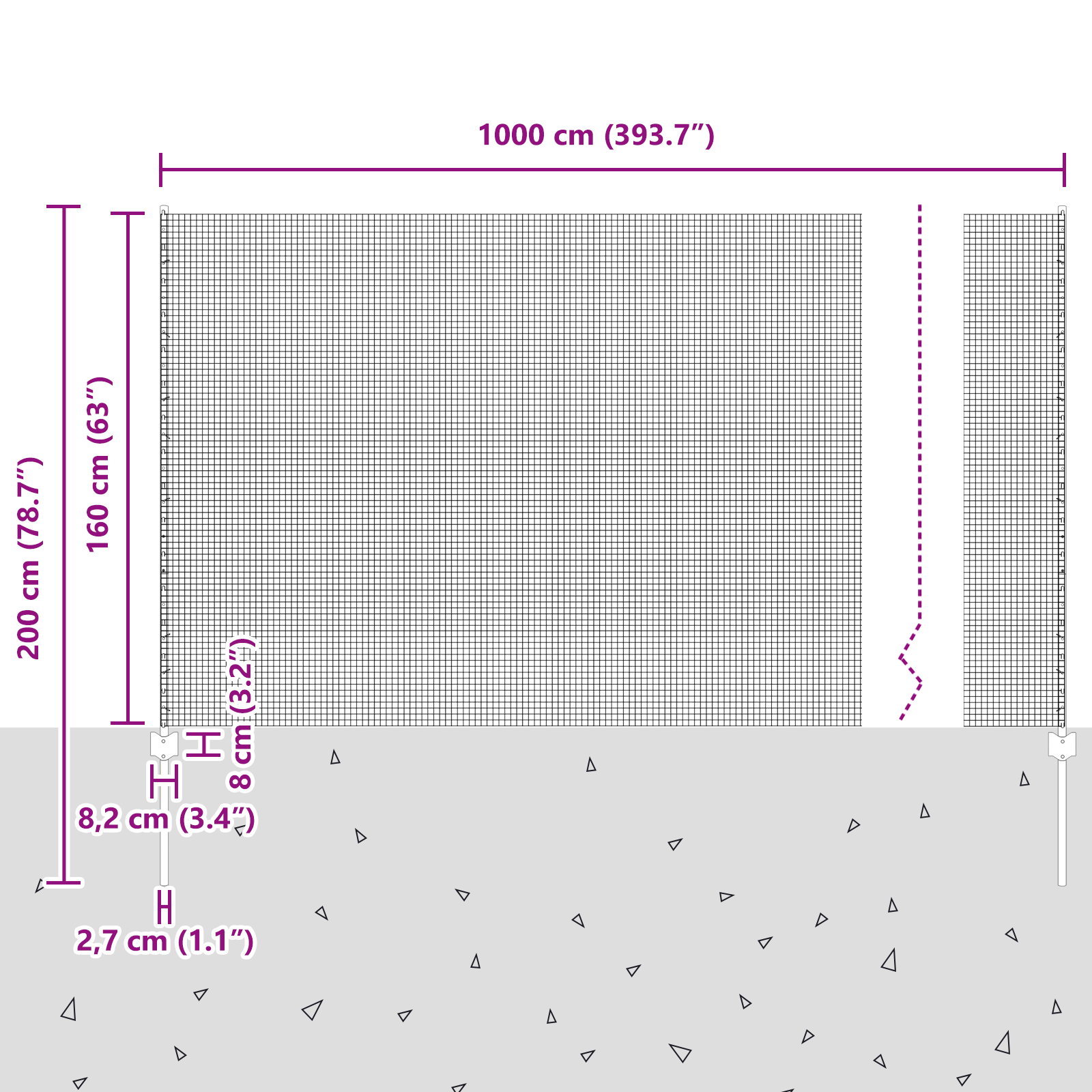 Welded Wire Fence with 10 U Posts Silver 1.6x10 m Steel - Image 11