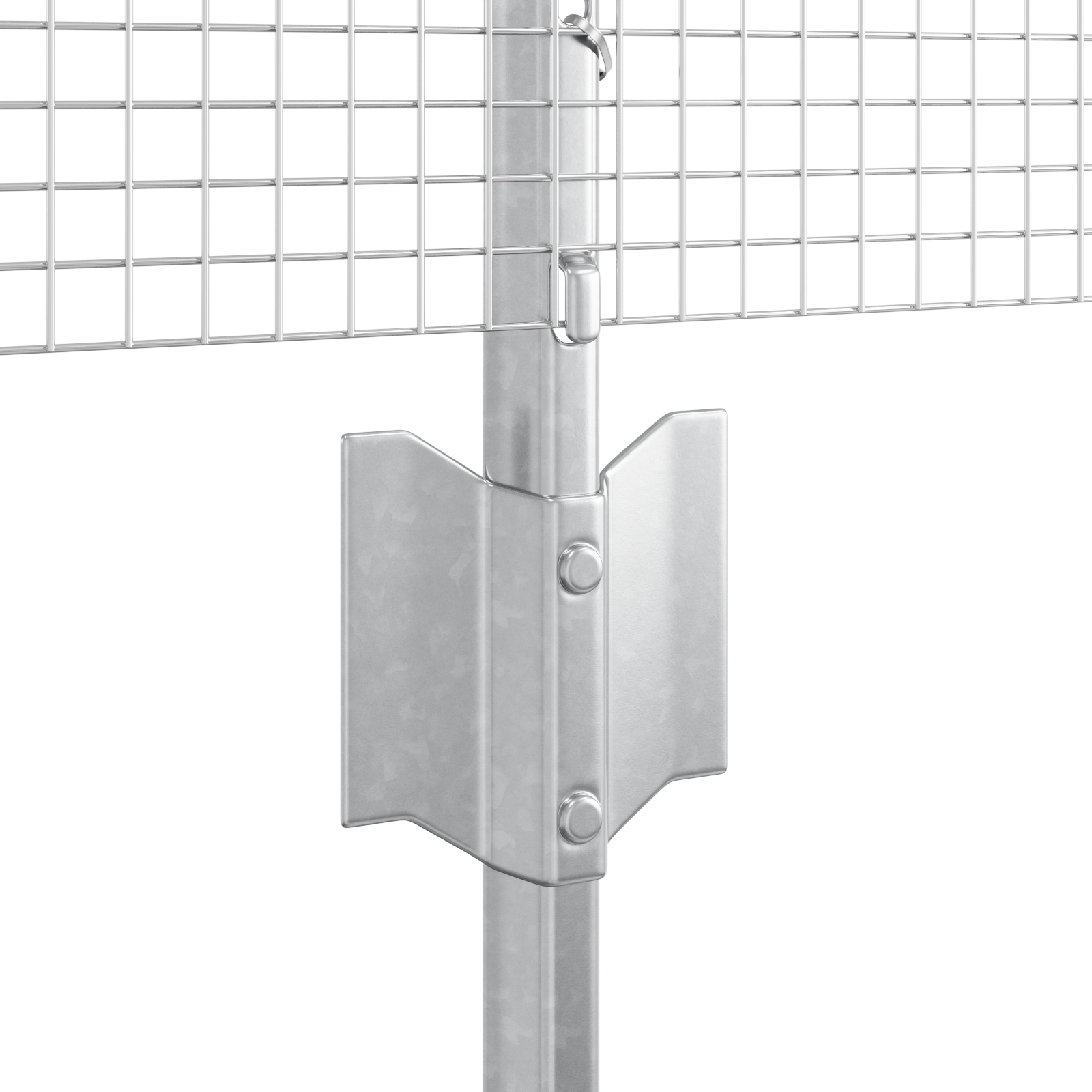 Welded Wire Fence with 11 U Posts Silver 0.4x25 m Steel - Image 4