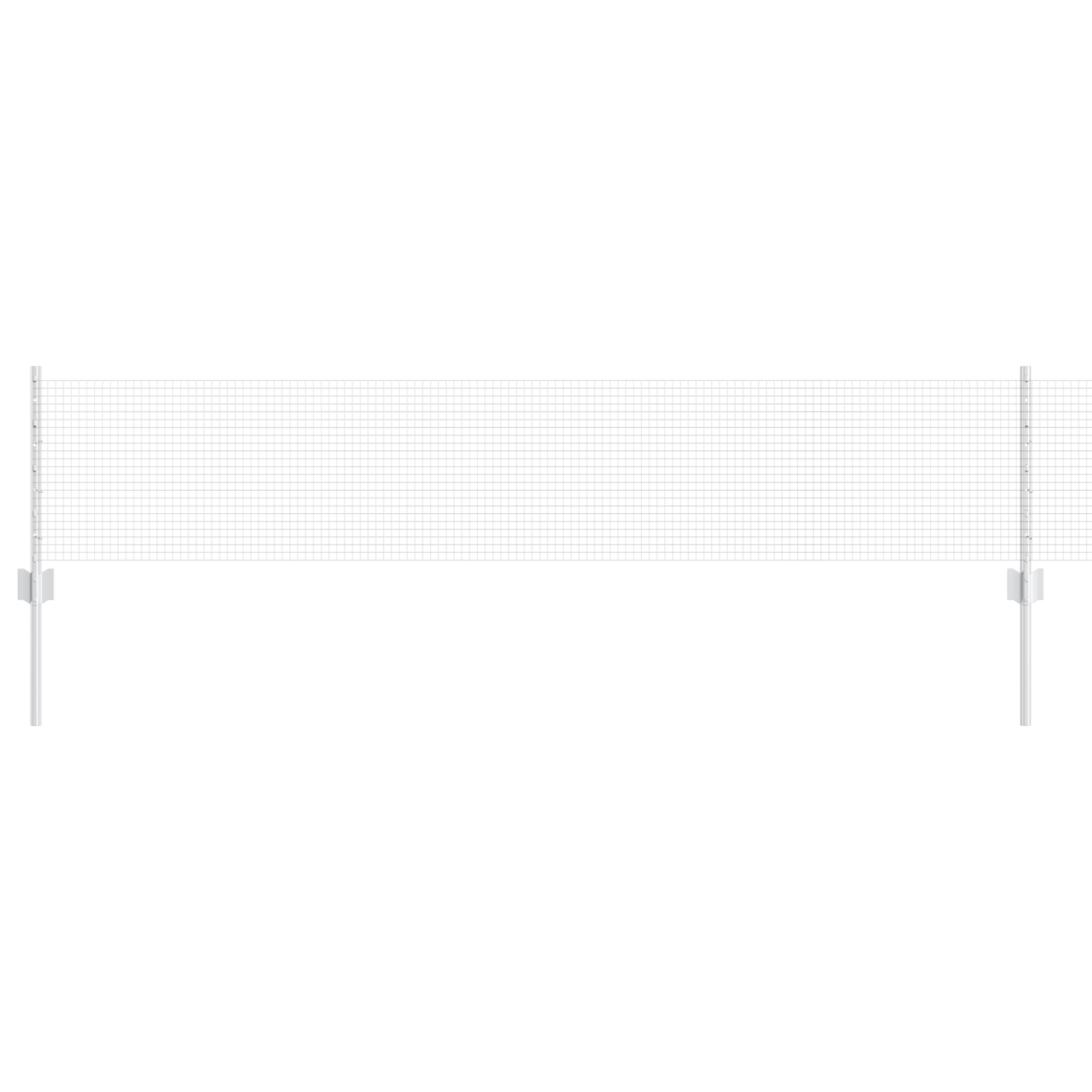 Thumbnail - vidaXL Feuerverzinkter Drahtzaun mit 11 U-Posts Silber 0,4x25 m Stahl