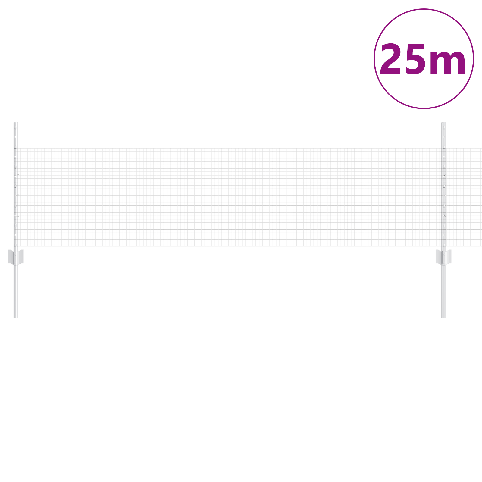 Chicken Wire Fence Set Set of 2 Galvanised steel 25 x 0.5 m - Image 3