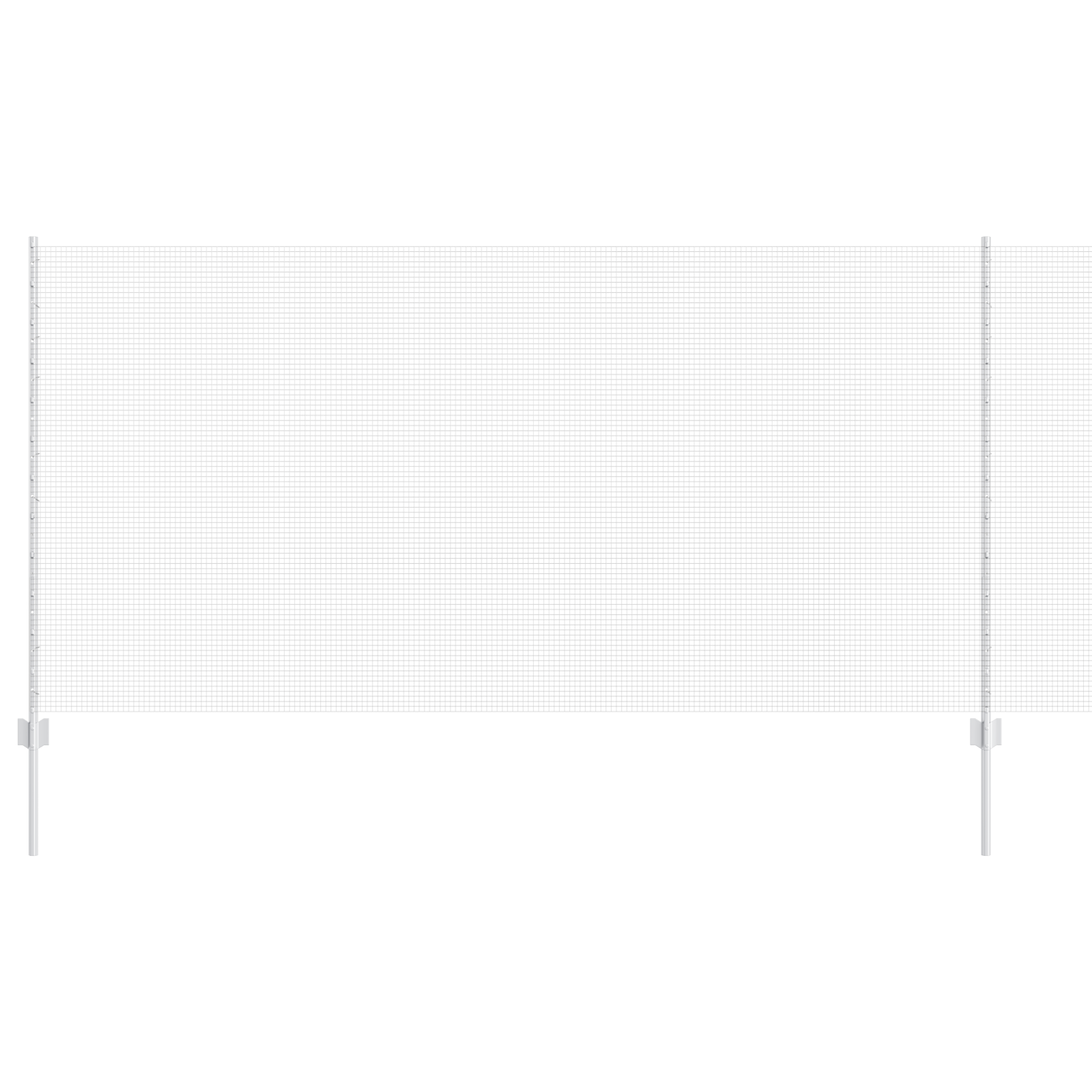 Welded Wire Fence with 22 U Posts Silver 1.2x25 m Steel - Image 2