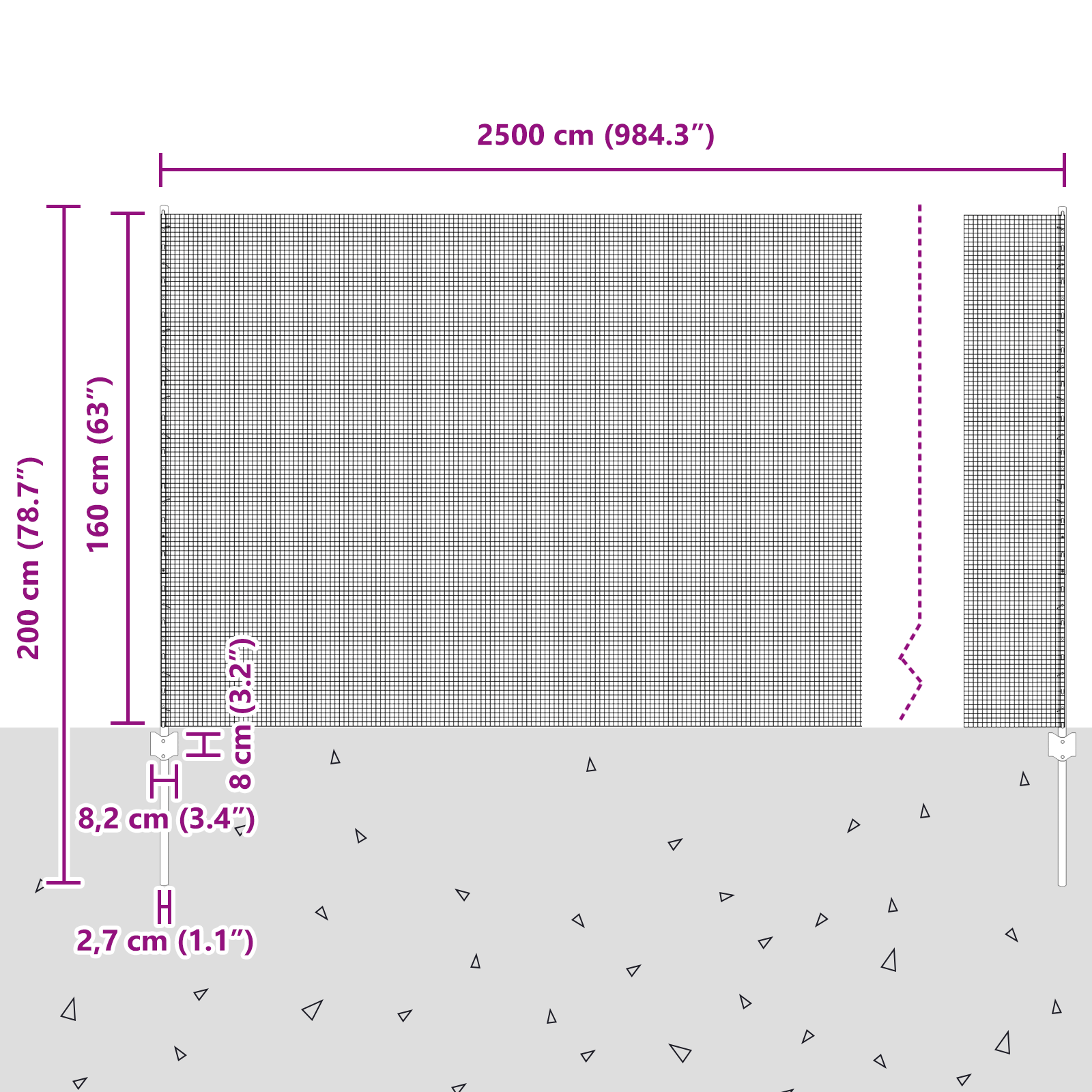 Welded Wire Fence with 22 U Posts Silver 1.6x25 m Steel - Image 11