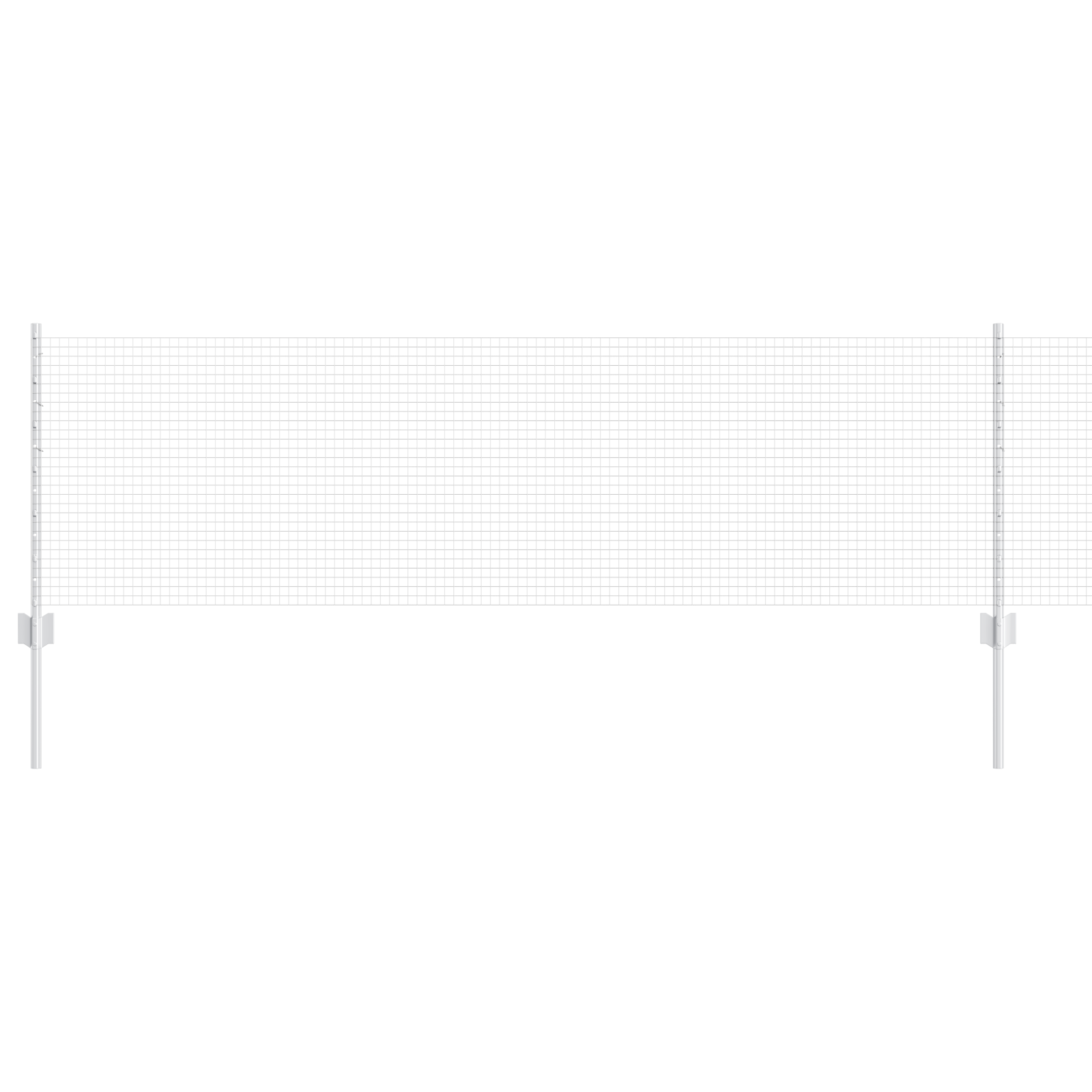 Welded Wire Fence with 22 U Posts Silver 0.6x50 m Steel - Image 2