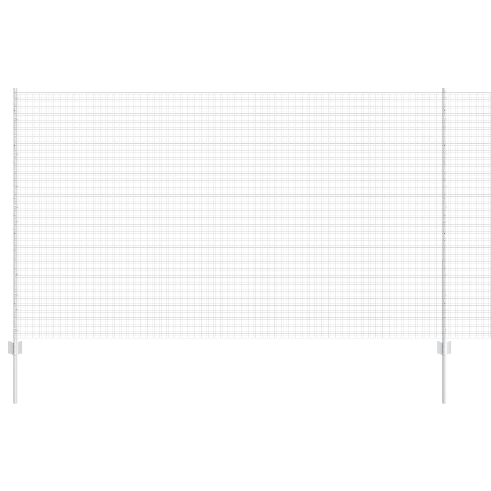 Welded Wire Fence with 44 U Posts Silver 1.4x50 m Steel - Image 2