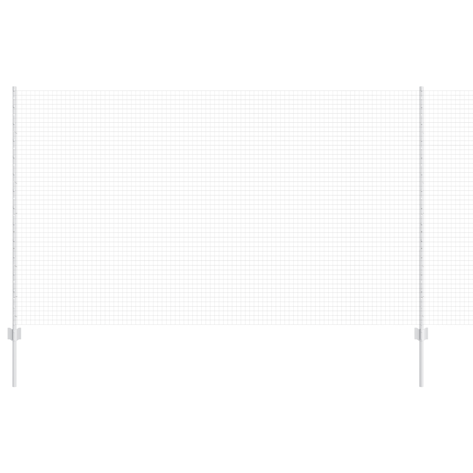 Welded Wire Fence with 44 U Posts Silver 1.4x50 m Steel - Image 2