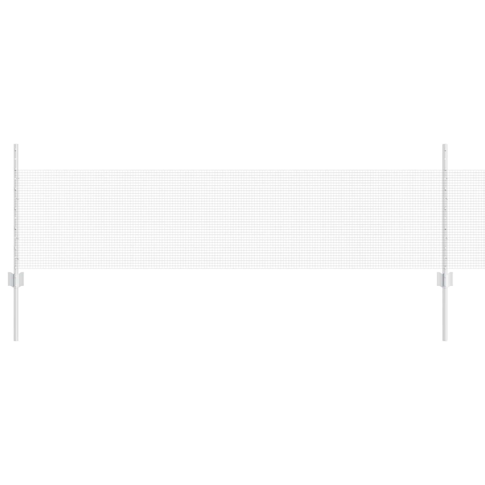 Welded Wire Fence with 44 U Posts Silver 0.5x100 m Steel - Image 2