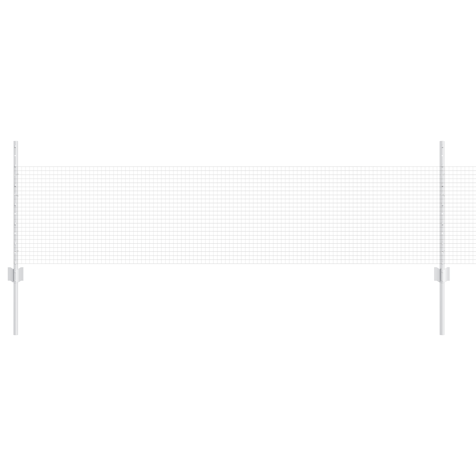 Welded Wire Fence with 5 Posts Silver 0.5x100 m Steel - Image 2