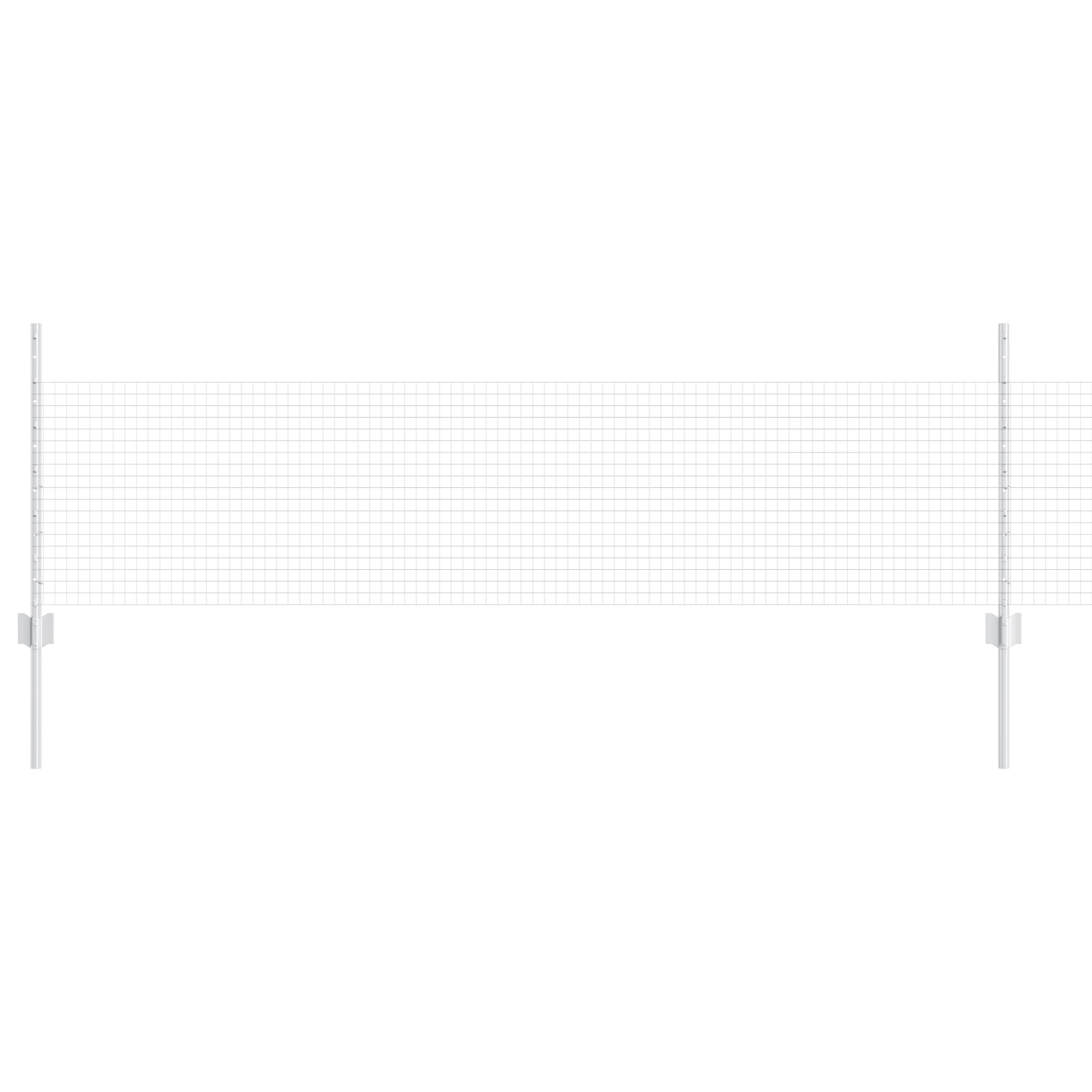 Welded Wire Fence with 44 U Posts Silver 0.5x100 m Steel - Image 2