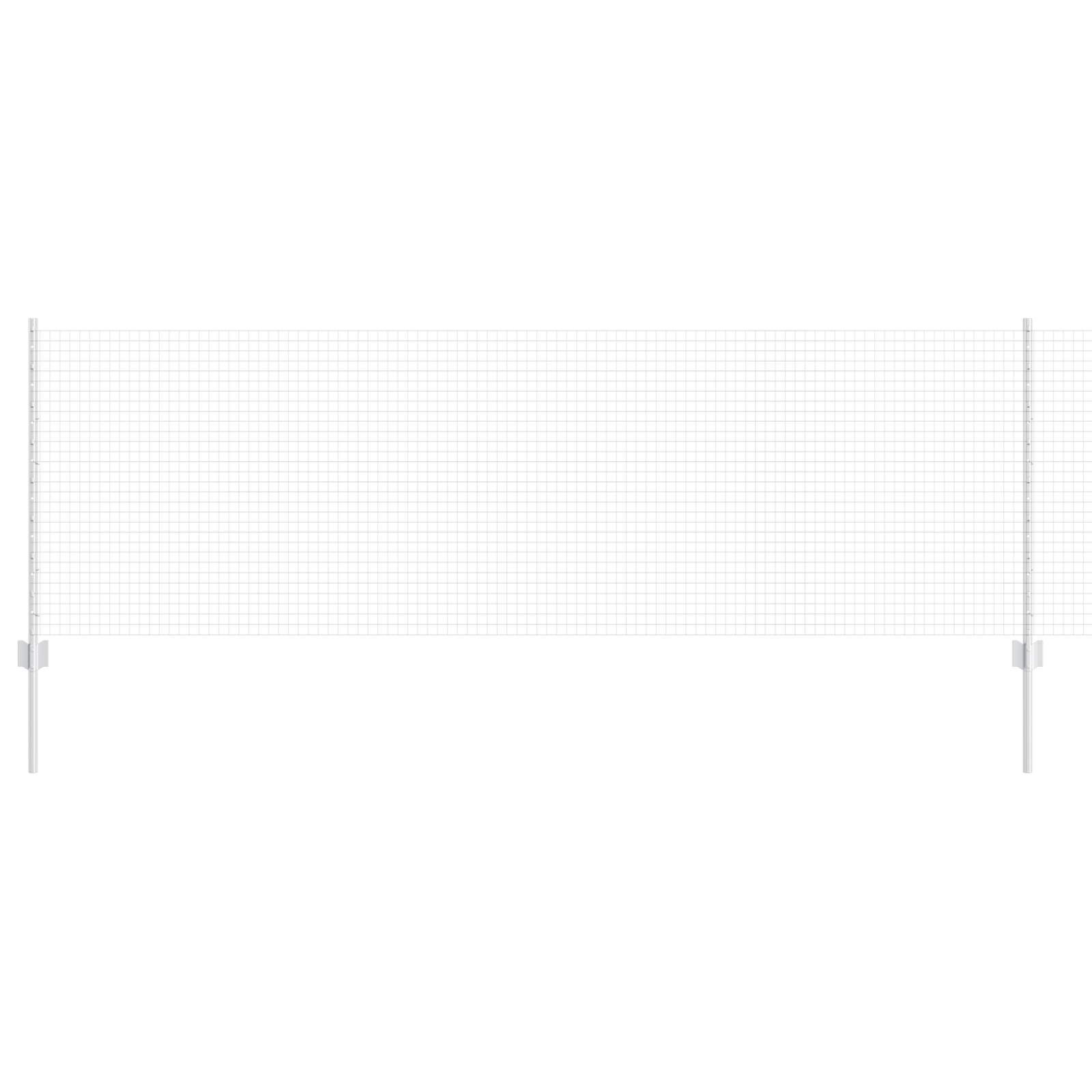 Welded Wire Fence with 44 U Posts Silver 0.8x100 m Steel - Image 2