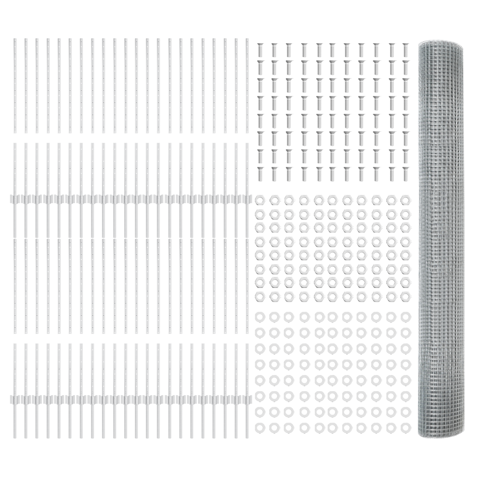 Welded Wire Fence with 88 U Posts Silver 1x100 m Steel - Image 5