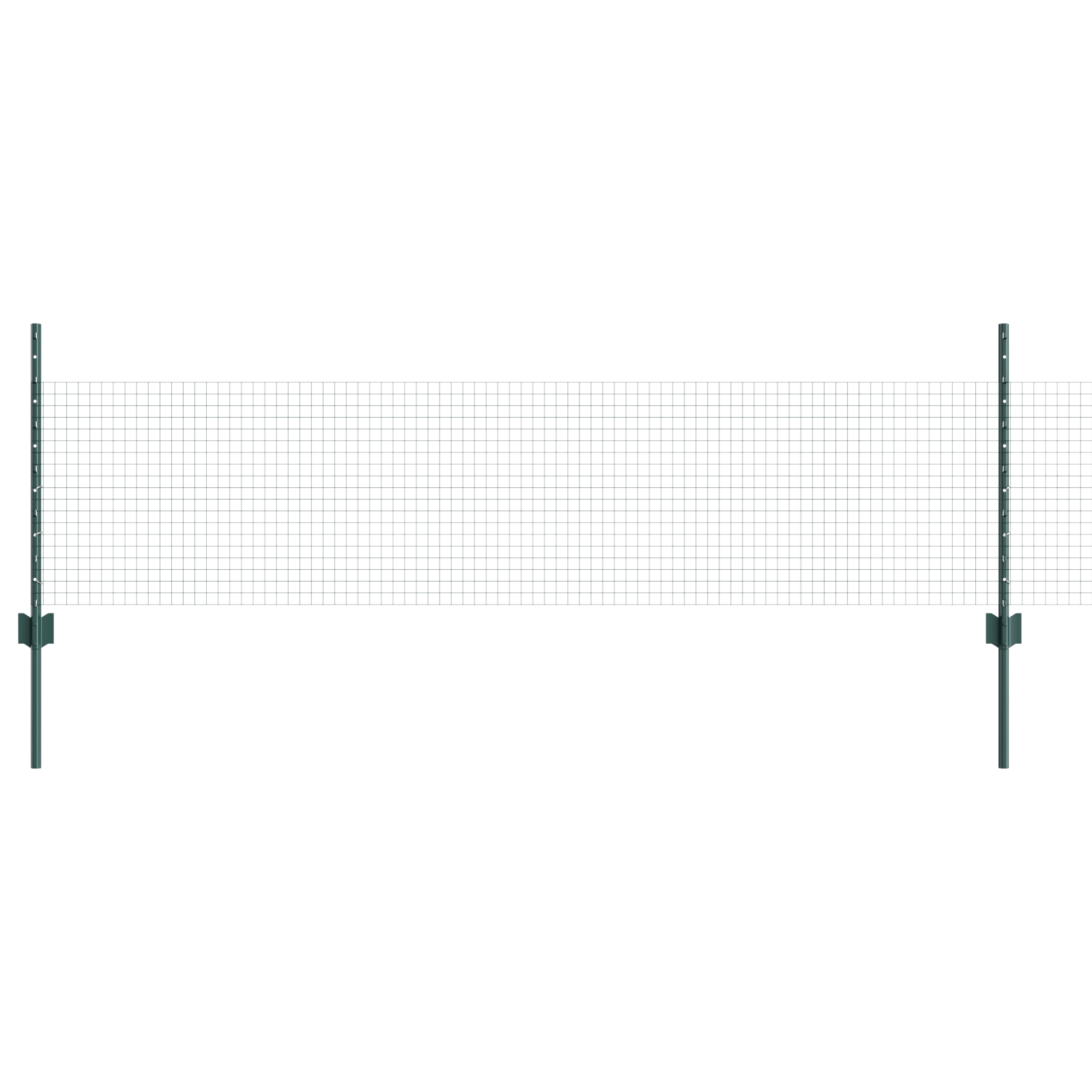 Garden Fence Set Set of 2 Green Powder-Coated Steel 10 x 0.5 m - Image 2
