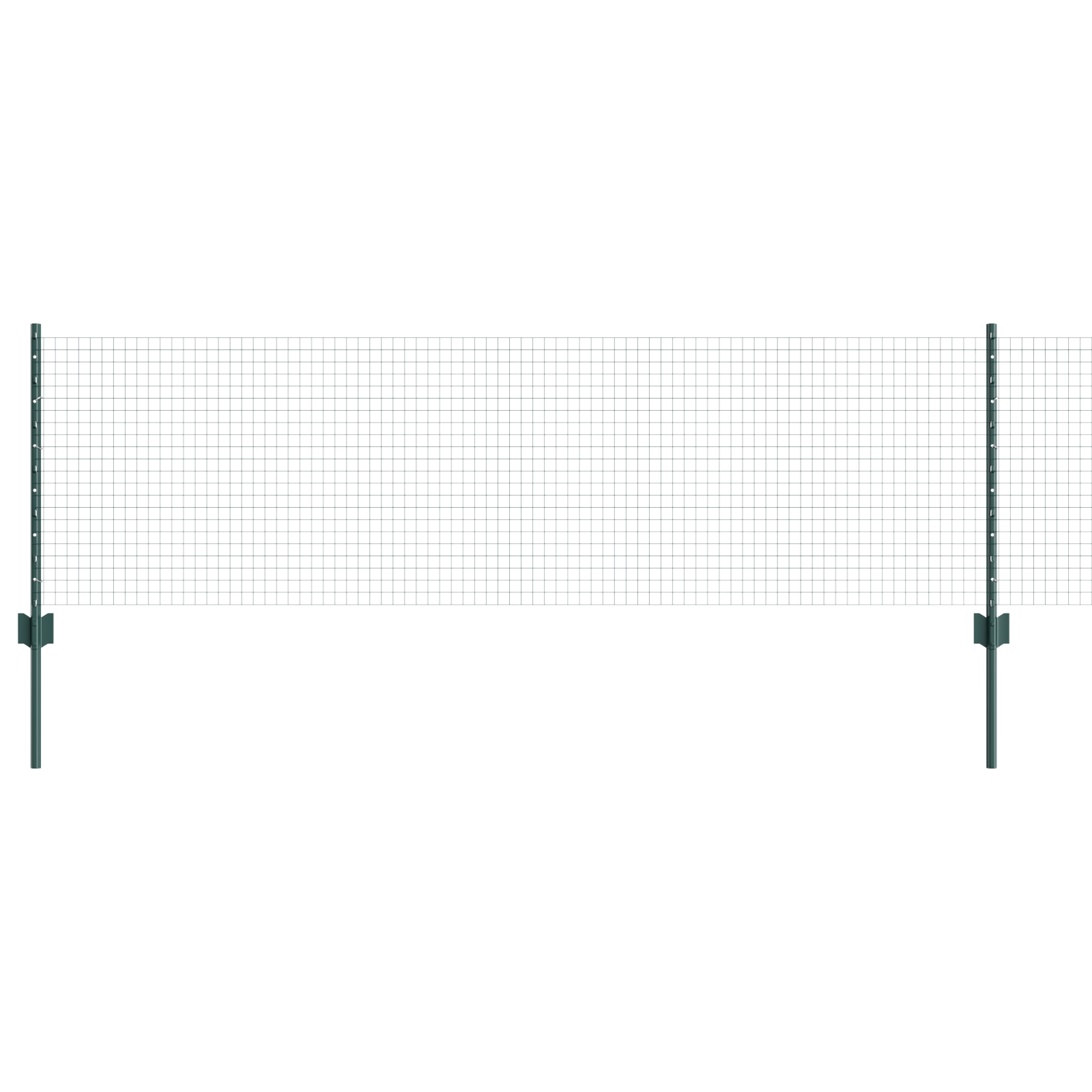Welded Wire Fence with 5 U Posts Green 0.6x10 m Steel - Image 2