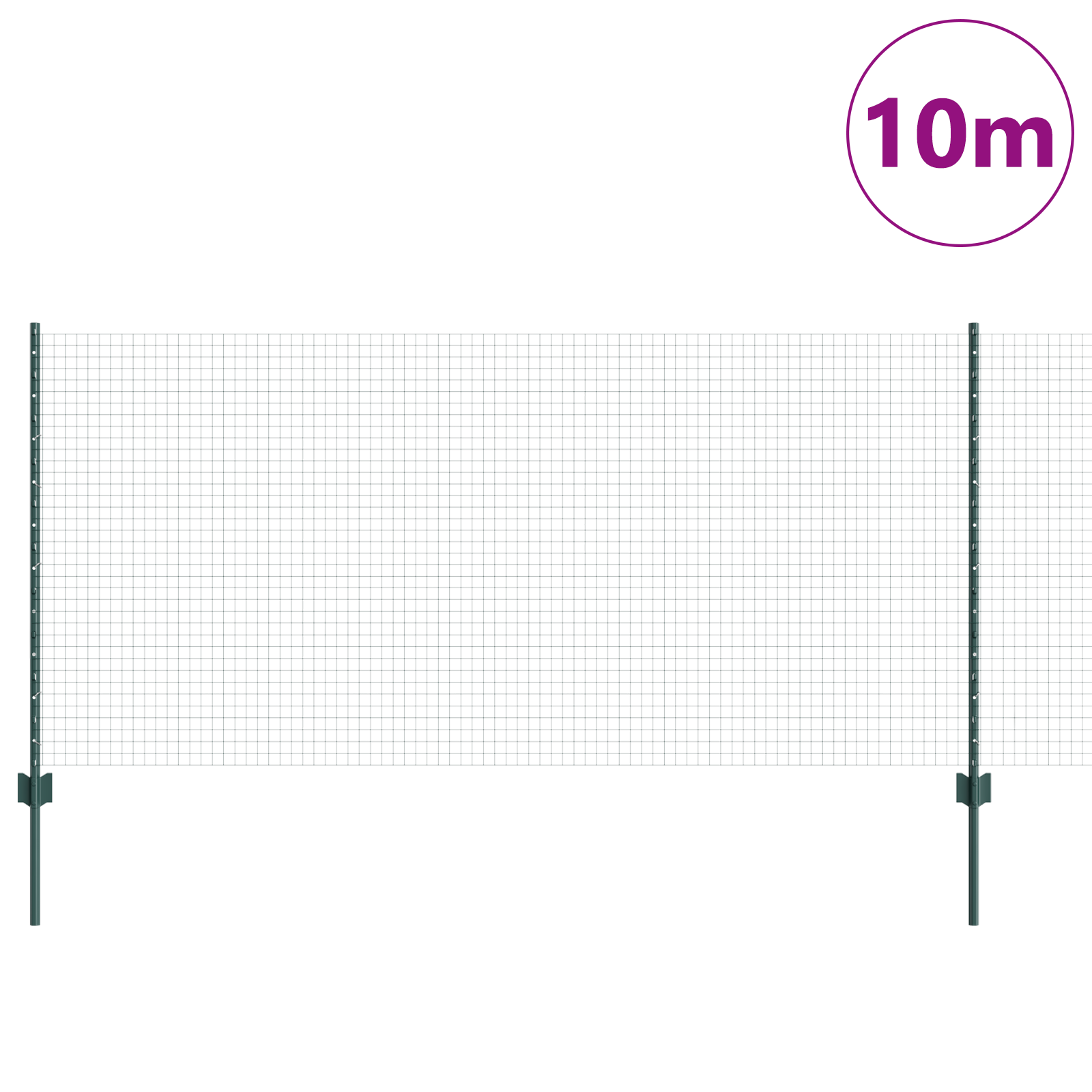 Chicken Wire Fence Set Set of 2 Green Metal, Plastic 10 x 1 m - Image 3