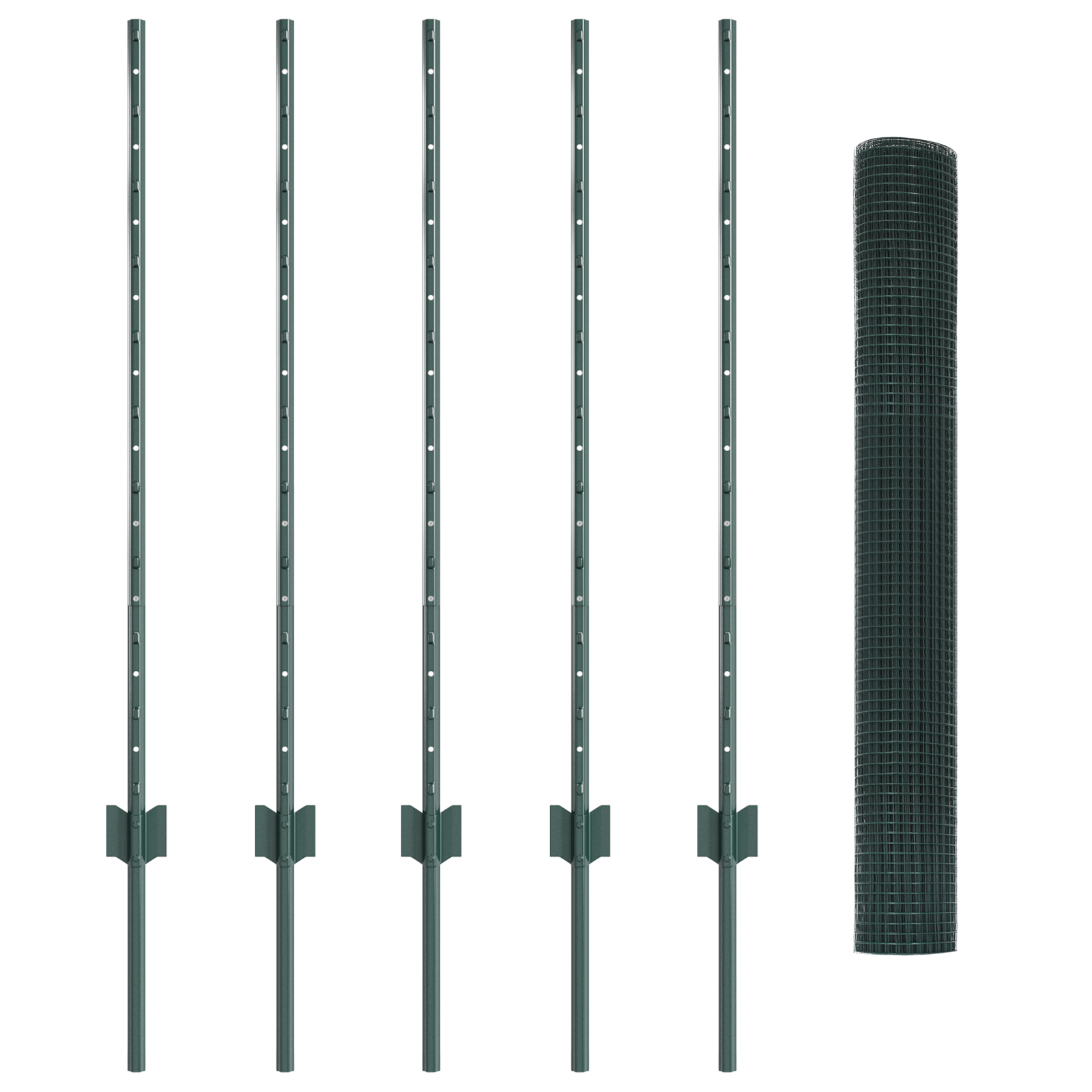 Chicken Wire Fence Set Set of 2 Green Metal, Plastic 10 x 1 m - Image 4