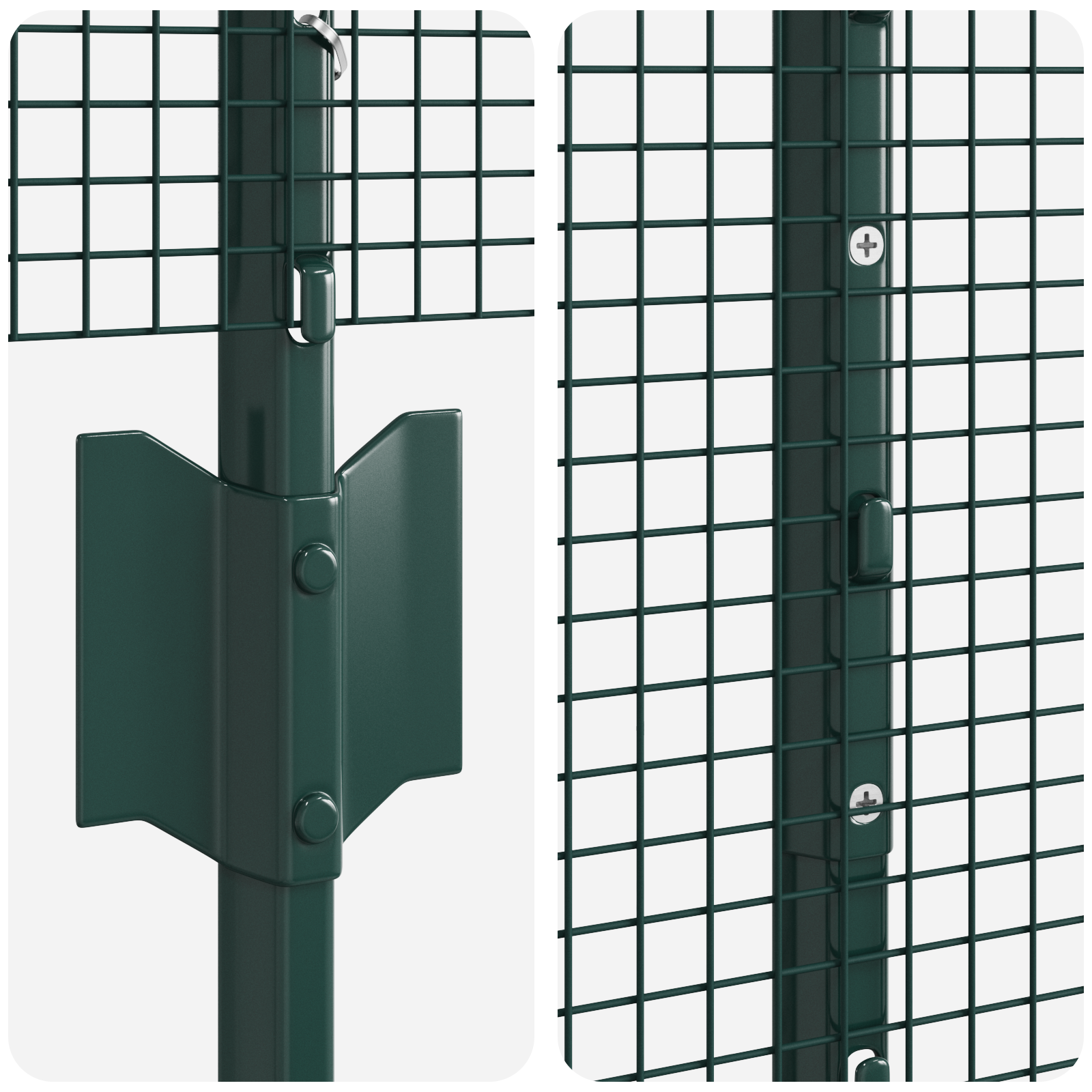 Welded Wire Fence with 5 U Posts Green 1.6x10 m Steel - Image 7