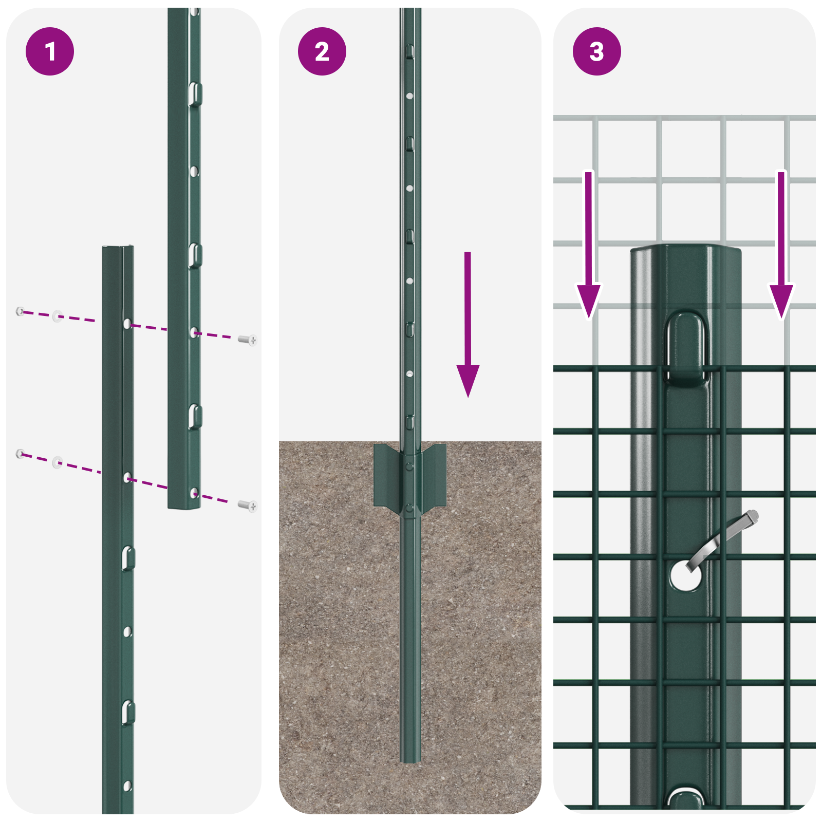 Welded Wire Fence with 5 U Posts Green 1.6x10 m Steel - Image 10