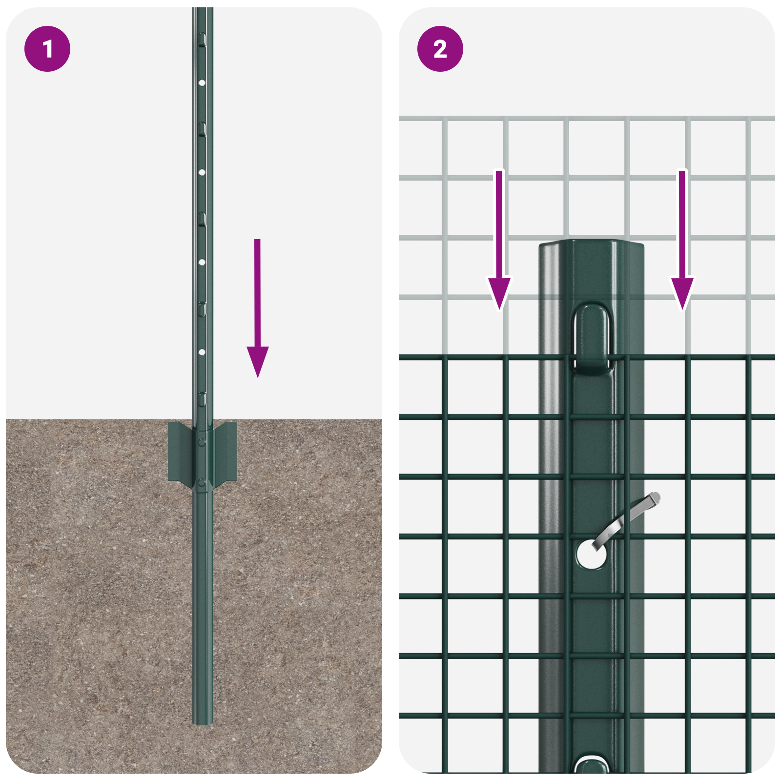 Welded Wire Fence with 11 U Posts Green 0.6x25 m Steel - Image 9