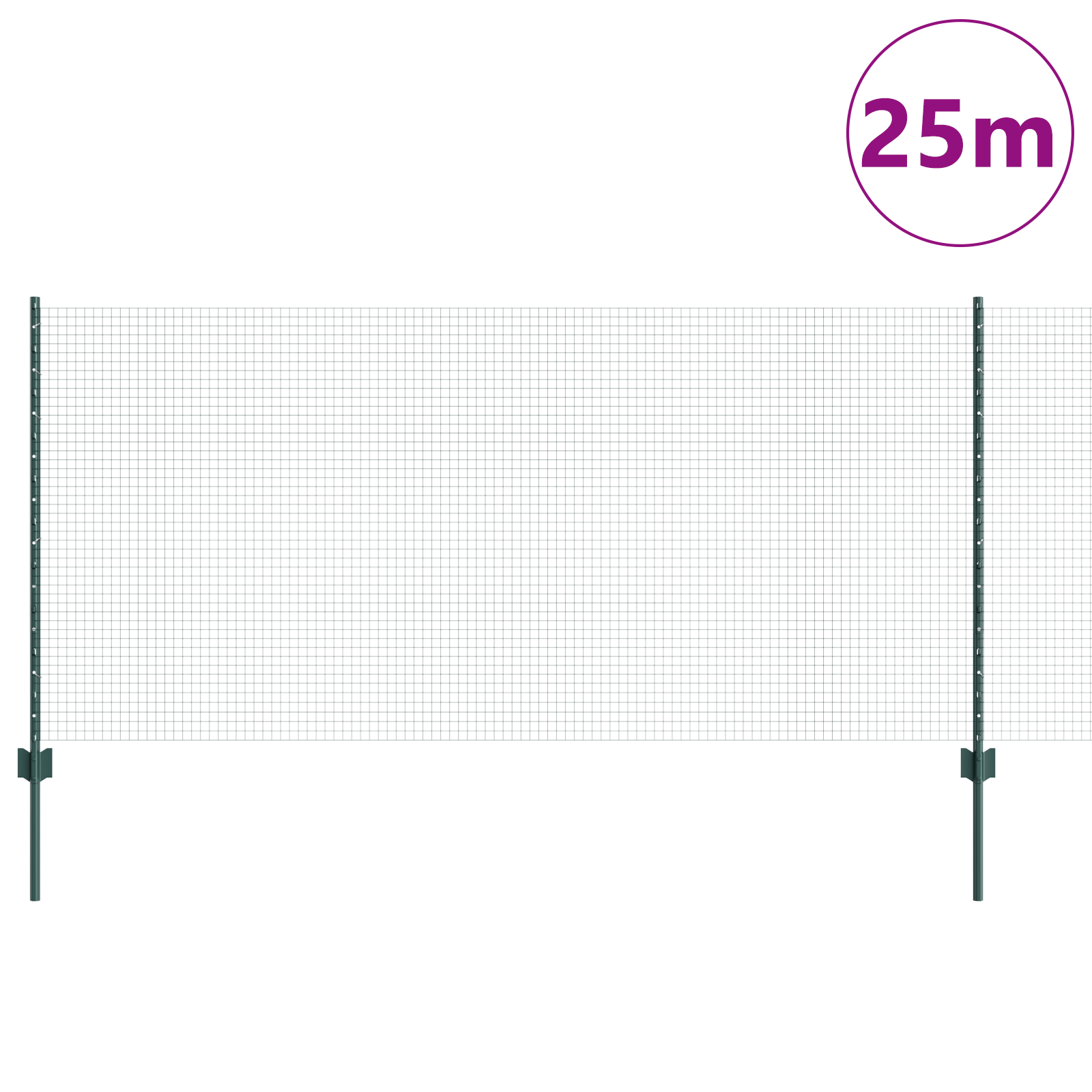 Chicken Wire Garden Fence Set Set of 2 Green Galvanised Steel - Image 3
