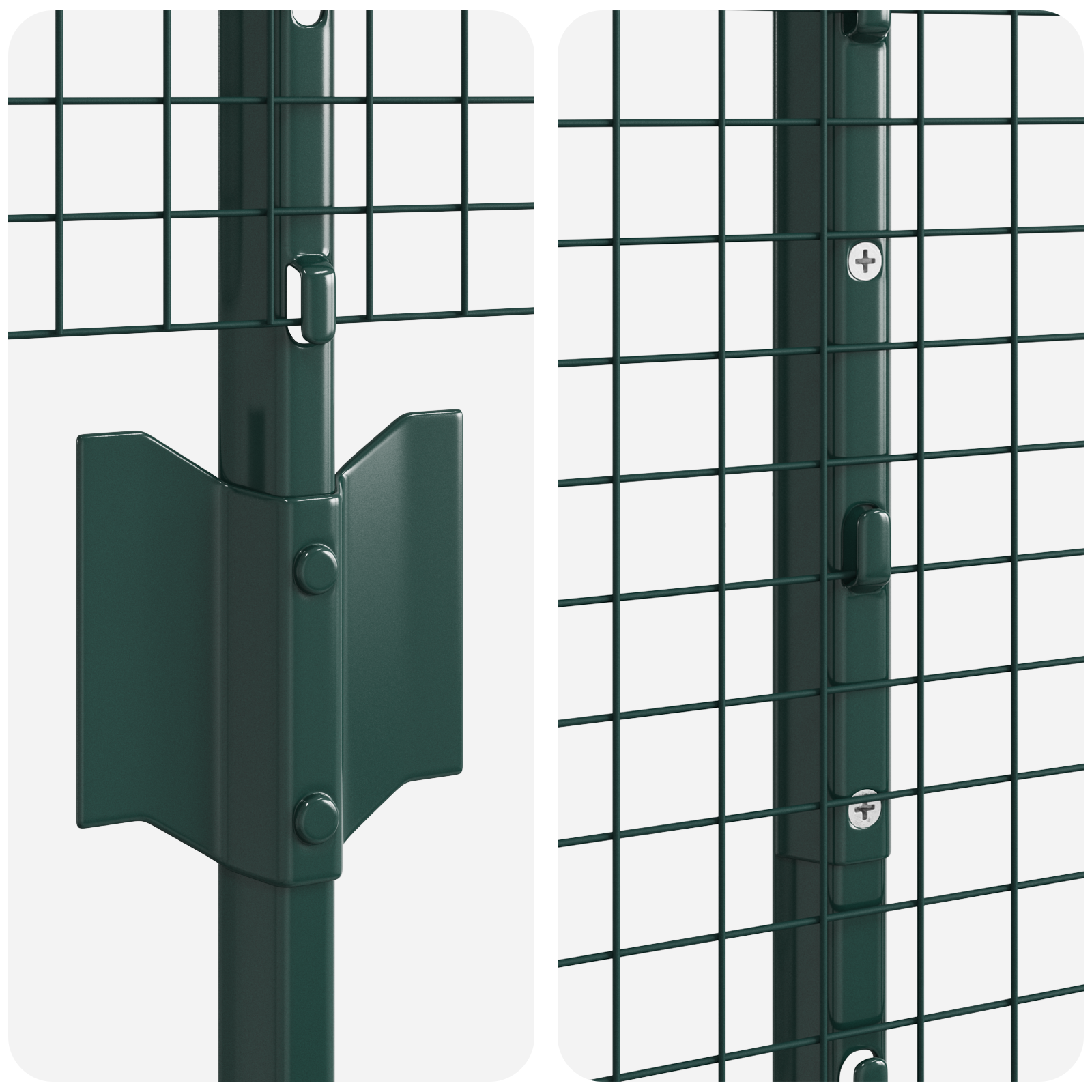 Welded Wire Fence with 11 U Posts Green 1.4x25 m Steel - Image 7