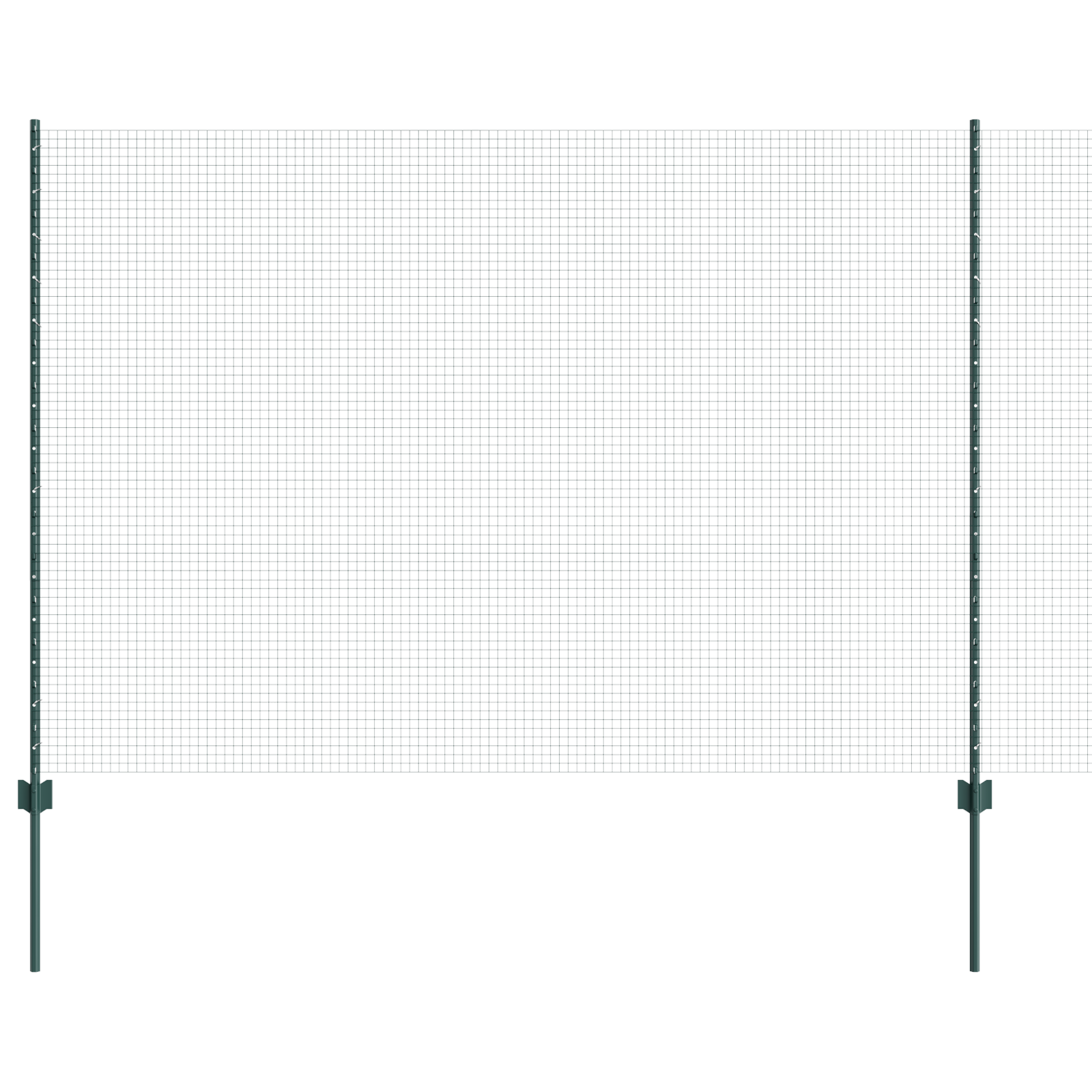 Welded Wire Fence with 11 U Posts Green 1.5x25 m Steel - Image 2